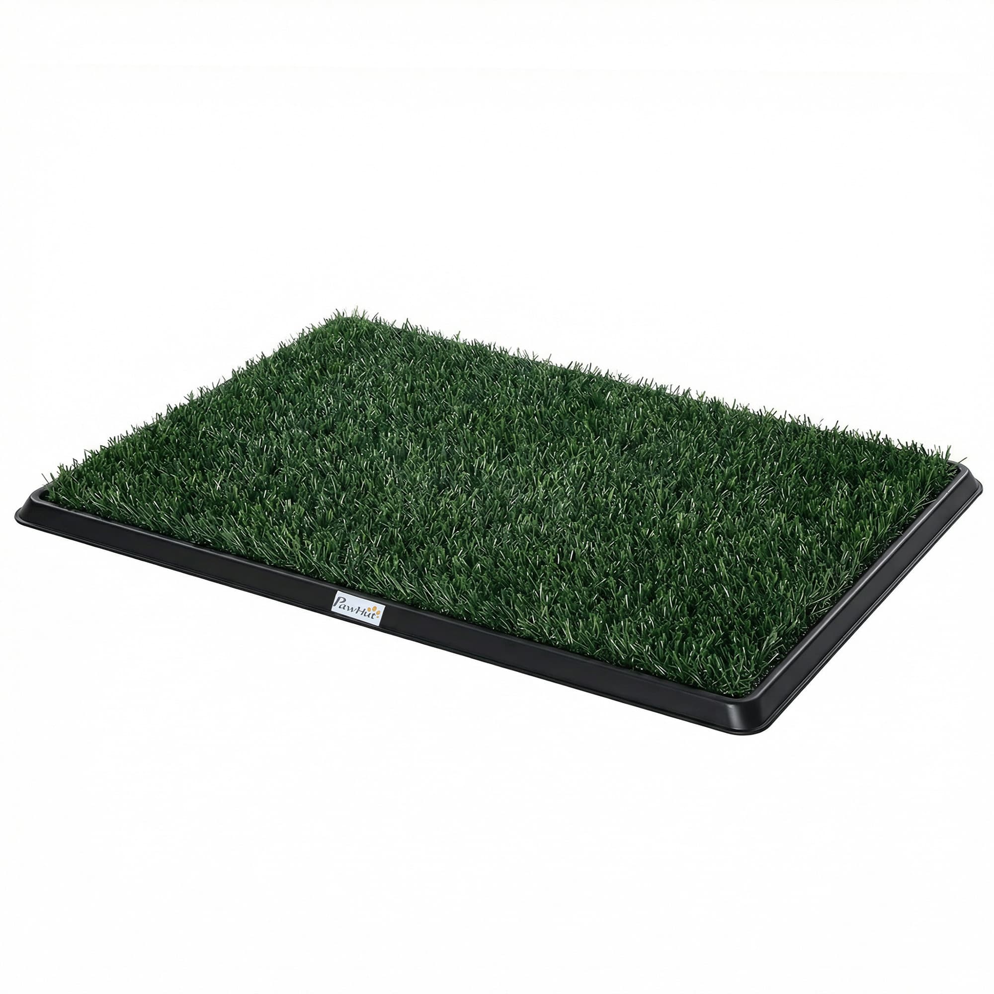 PawHut Toilette pour chien 76 x 50,5 cm Bac pour chien avec 2 gazons lavables Toilette pour chiots pour balcon Maison Noir+Vert
