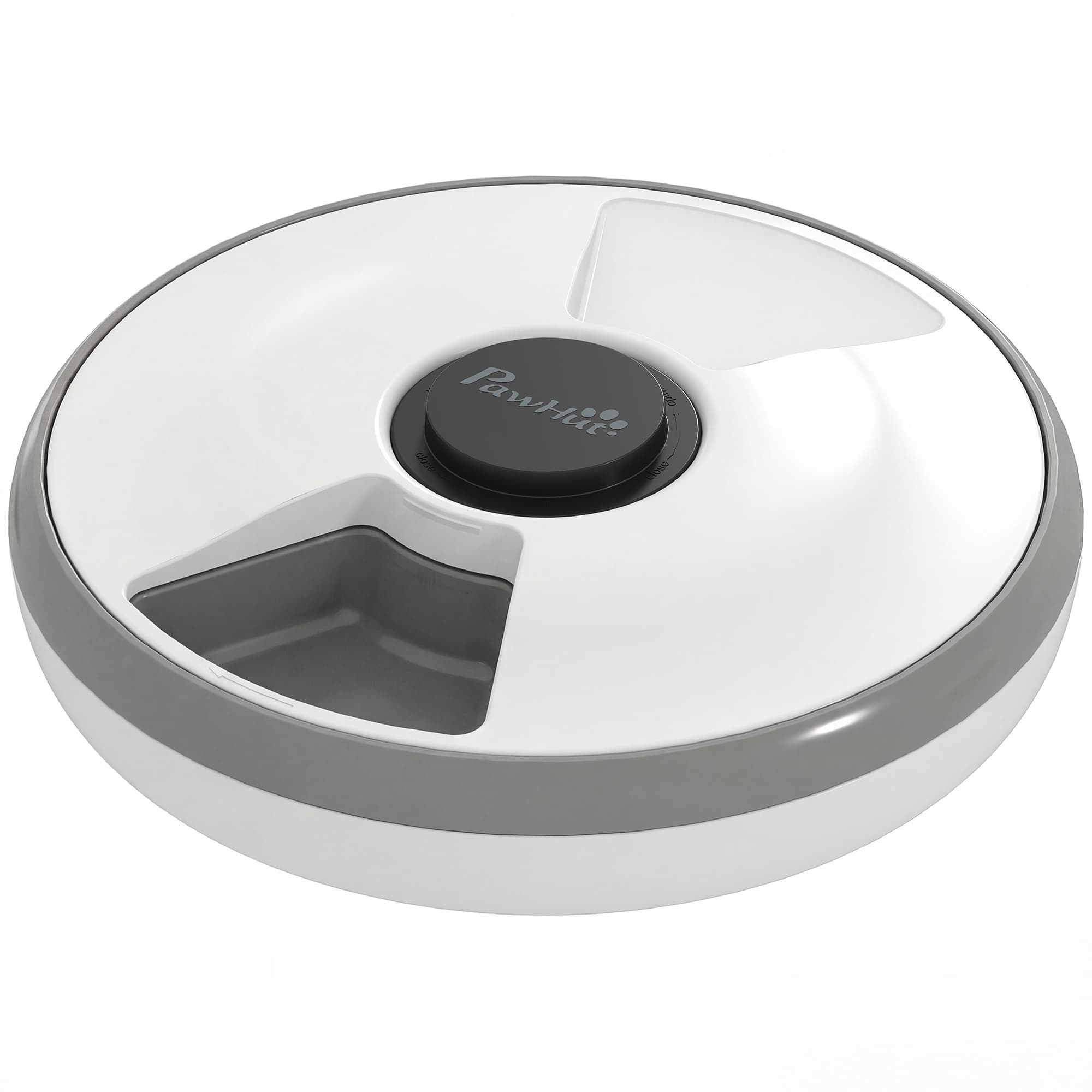 PawHut Distributeur automatique sans fil programmable jusqu'à 6 repas, affichage LED, pack de refroidissement Gris