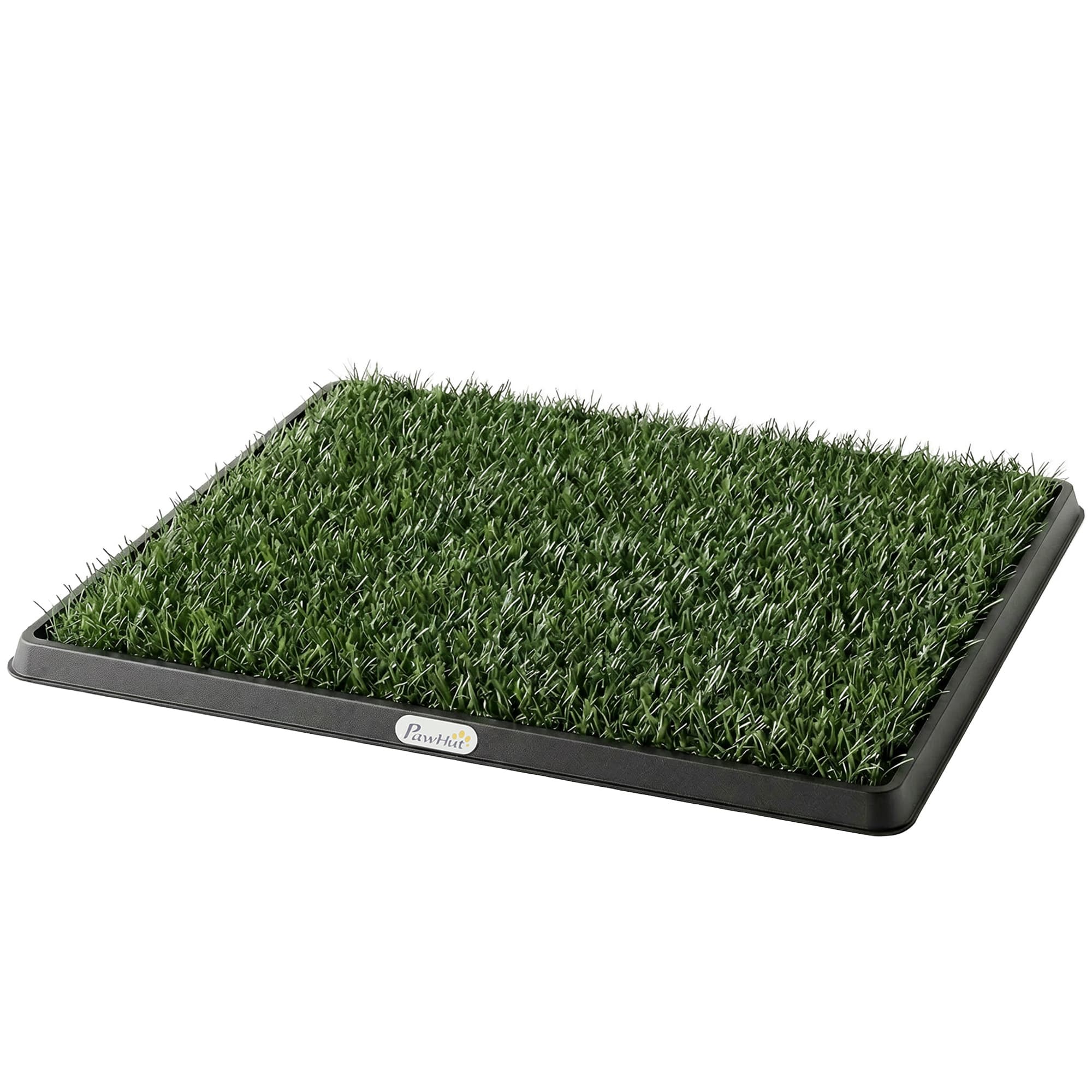 PawHut tapis pour chiens avec bac et gazon artificiel, 63 x 50.5 cm, vert