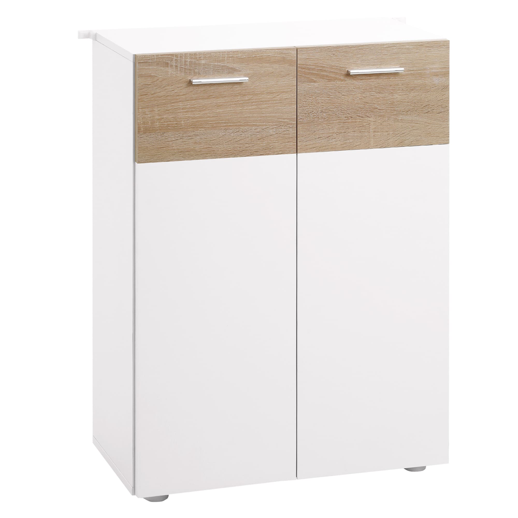 Kleankin Meuble bas de salle de bain placard 2 portes 2 étagères Dim. 60L x 30l x 85H cm