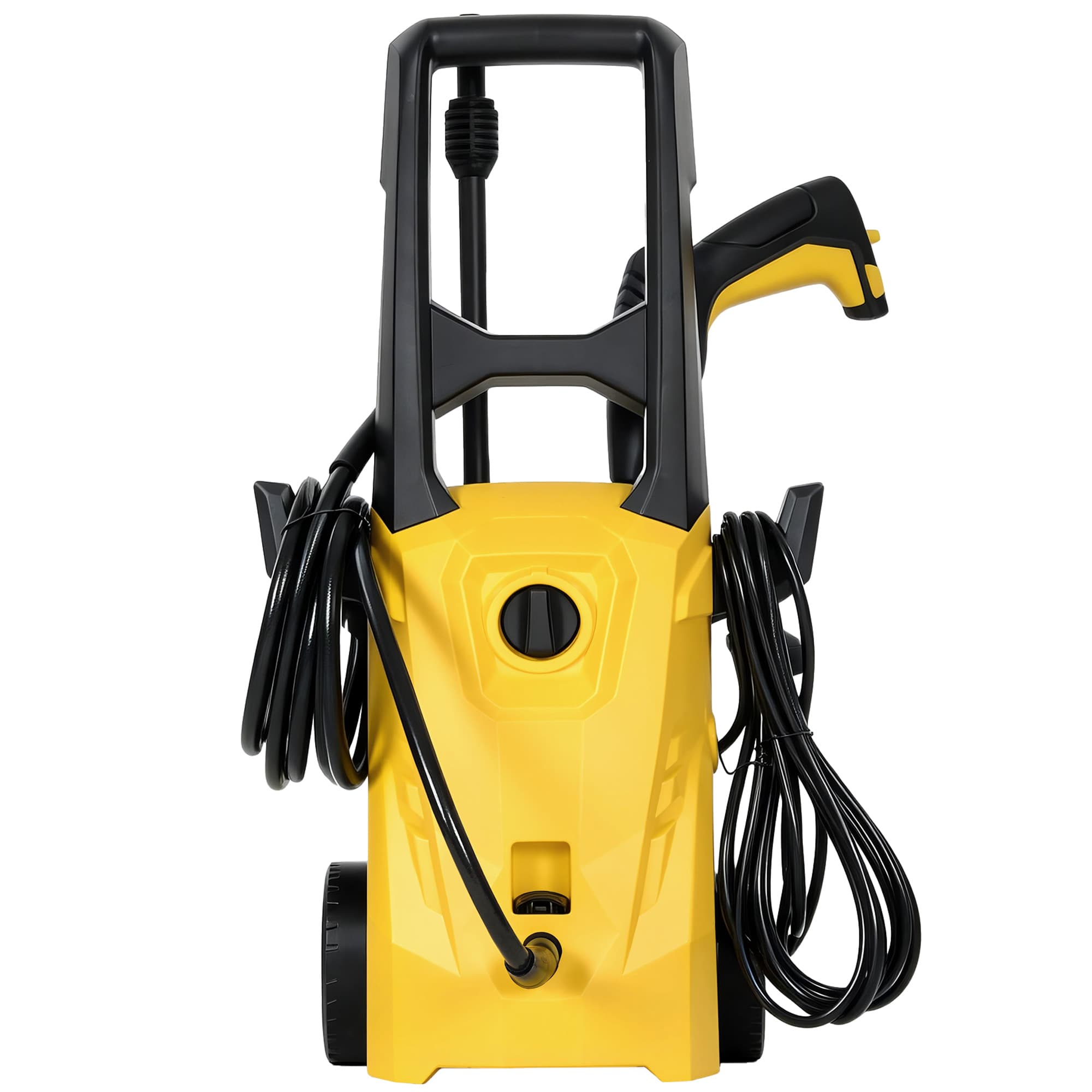 Outsunny Nettoyeur haute pression 1600W 120 bar avec pompe buse réglable et arrêt automatique 29,5x22x60 cm Jaune