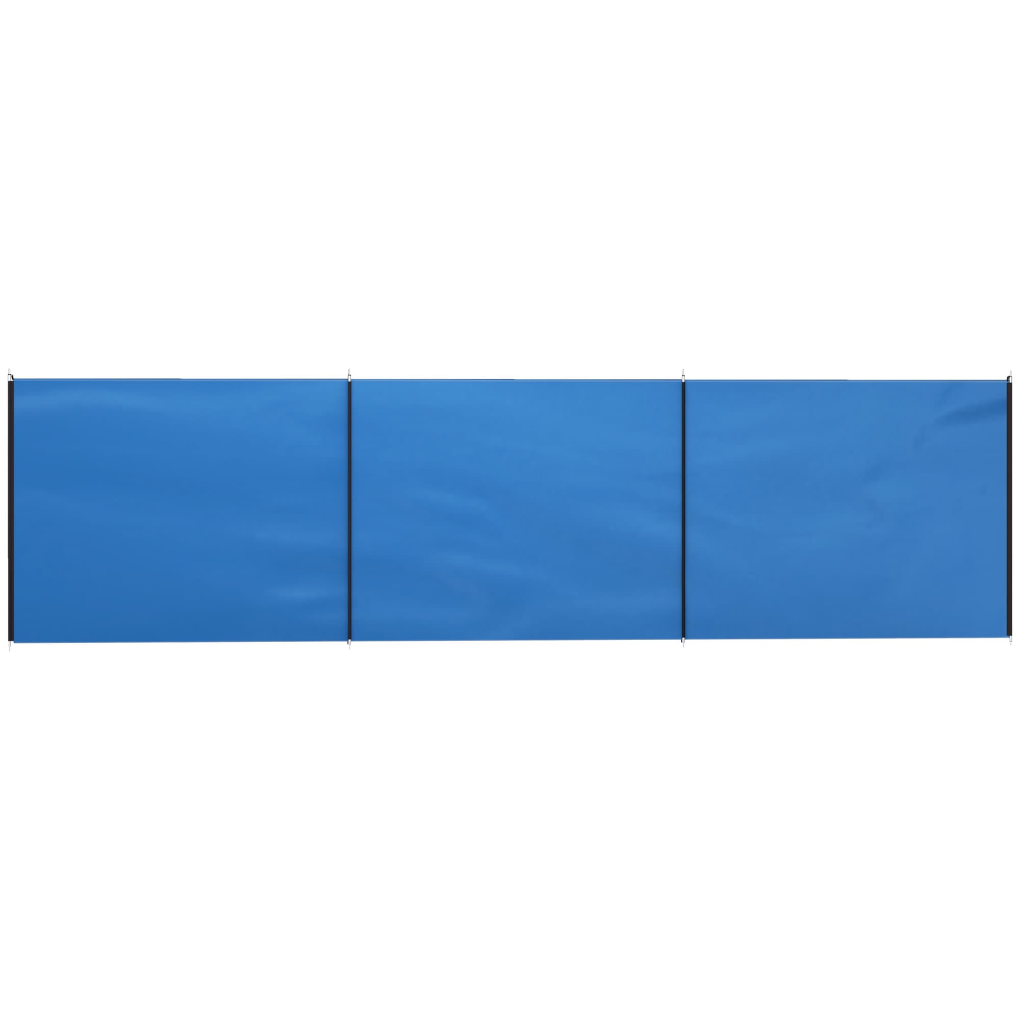 Outsunny Pare-vent de camping Paravent avec 4 tiges en acier Housse de transport Paravent de plage pour camping jardin plage 540 x 150 cm Bleu