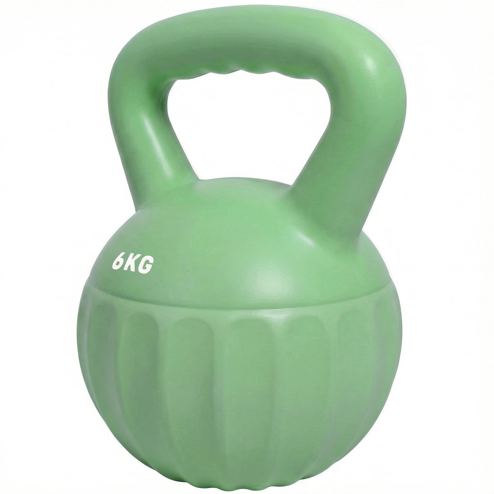 SPORTNOW Kettlebell 6 kg - Poids rempli de sable pour débutants, entraînement à domicile 17 x 17 x 23 cm, Vert