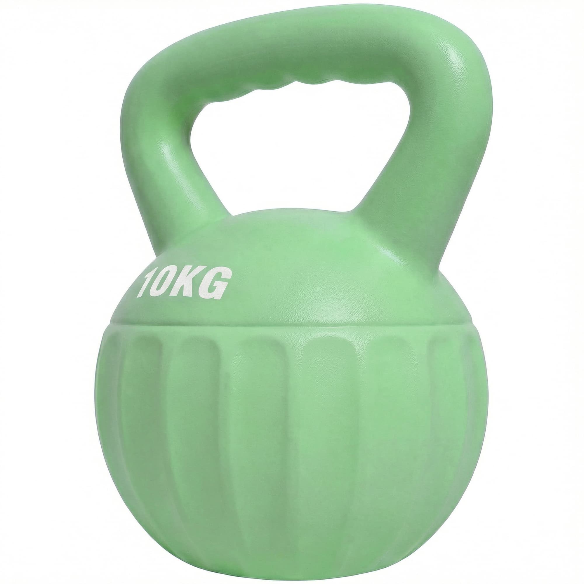 SPORTNOW Kettlebell haltère boule 6 kg remplie de sable pour débutants entraînement à domicile 21 x 21 x 27 cm Vert