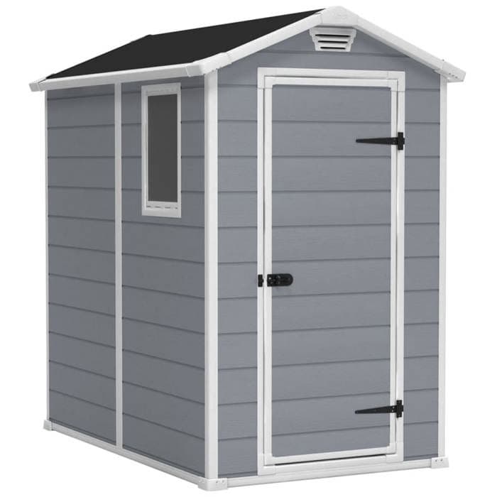 Abri de jardin 2,5 m2 KETER Manor 46S, 192 x 130 x 198 cm - Abri résistant aux intempéries, Gris