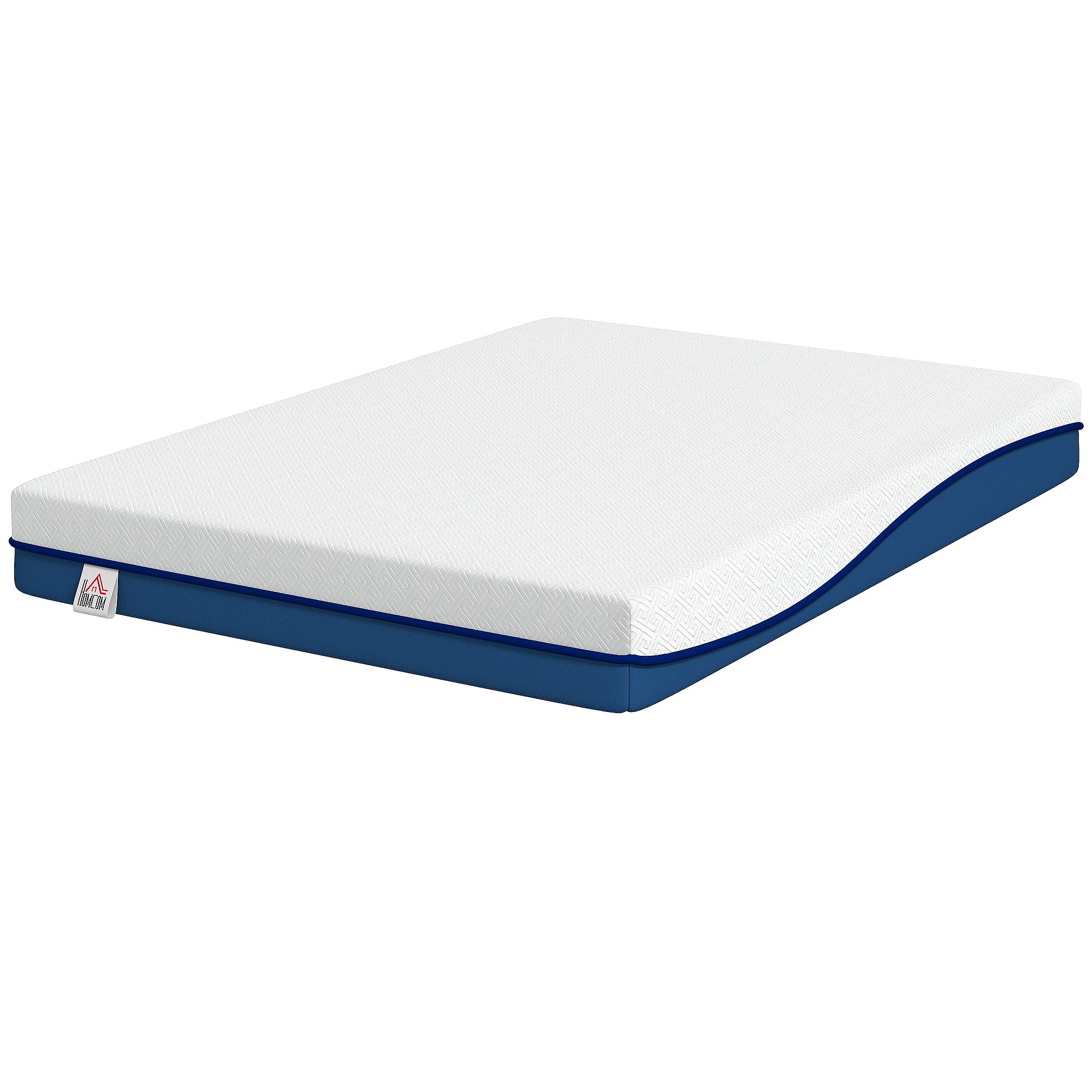 HOMCOM Matelas 190x135 cm Épaisseur 20 cm Matelas viscoélastique au thé vert Fermeté moyenne Lit rafraîchissant avec mousse à gel