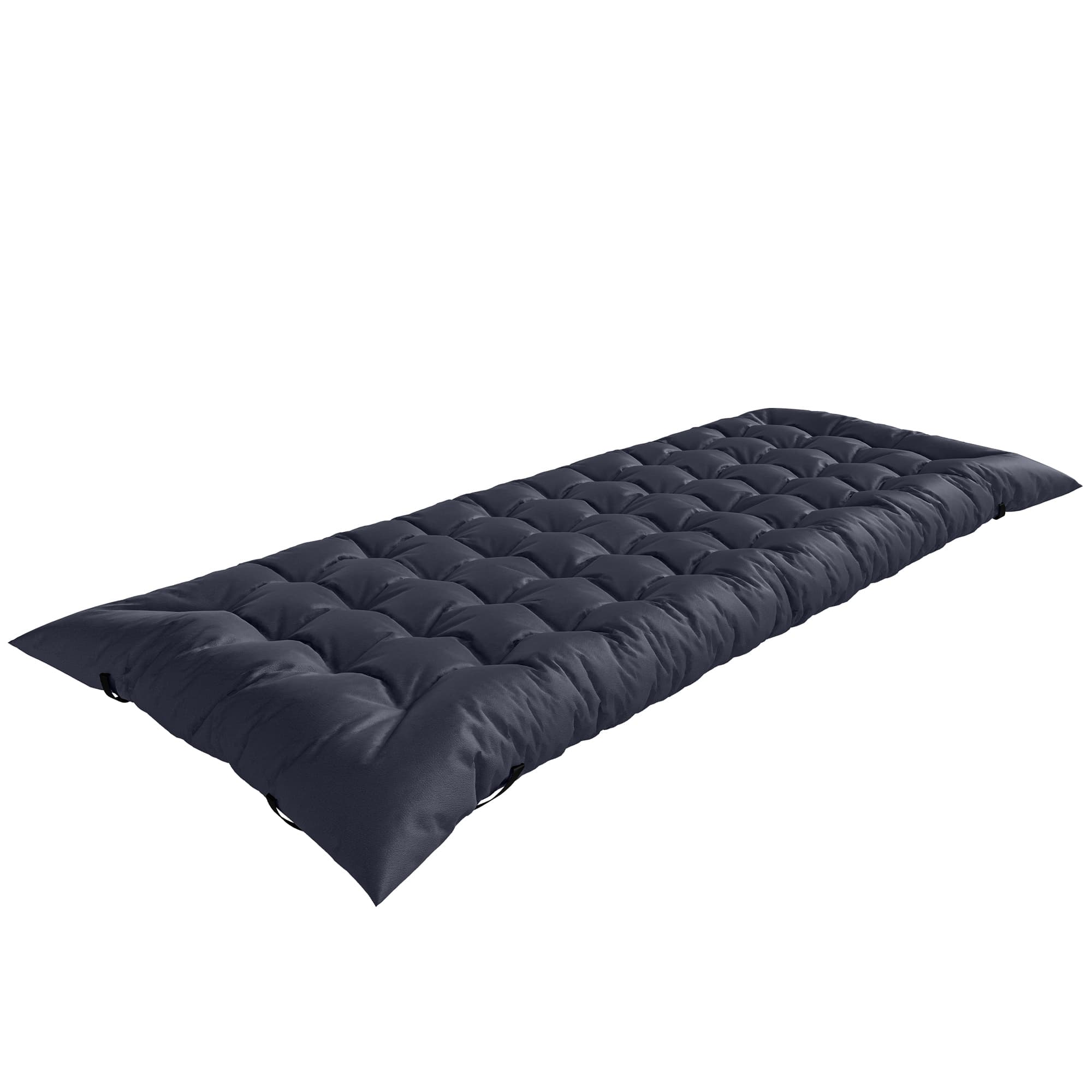 Outsunny Tapis de camping pliable portable avec sangles antidérapantes pour lit de camp, tente, voyages, gris foncé