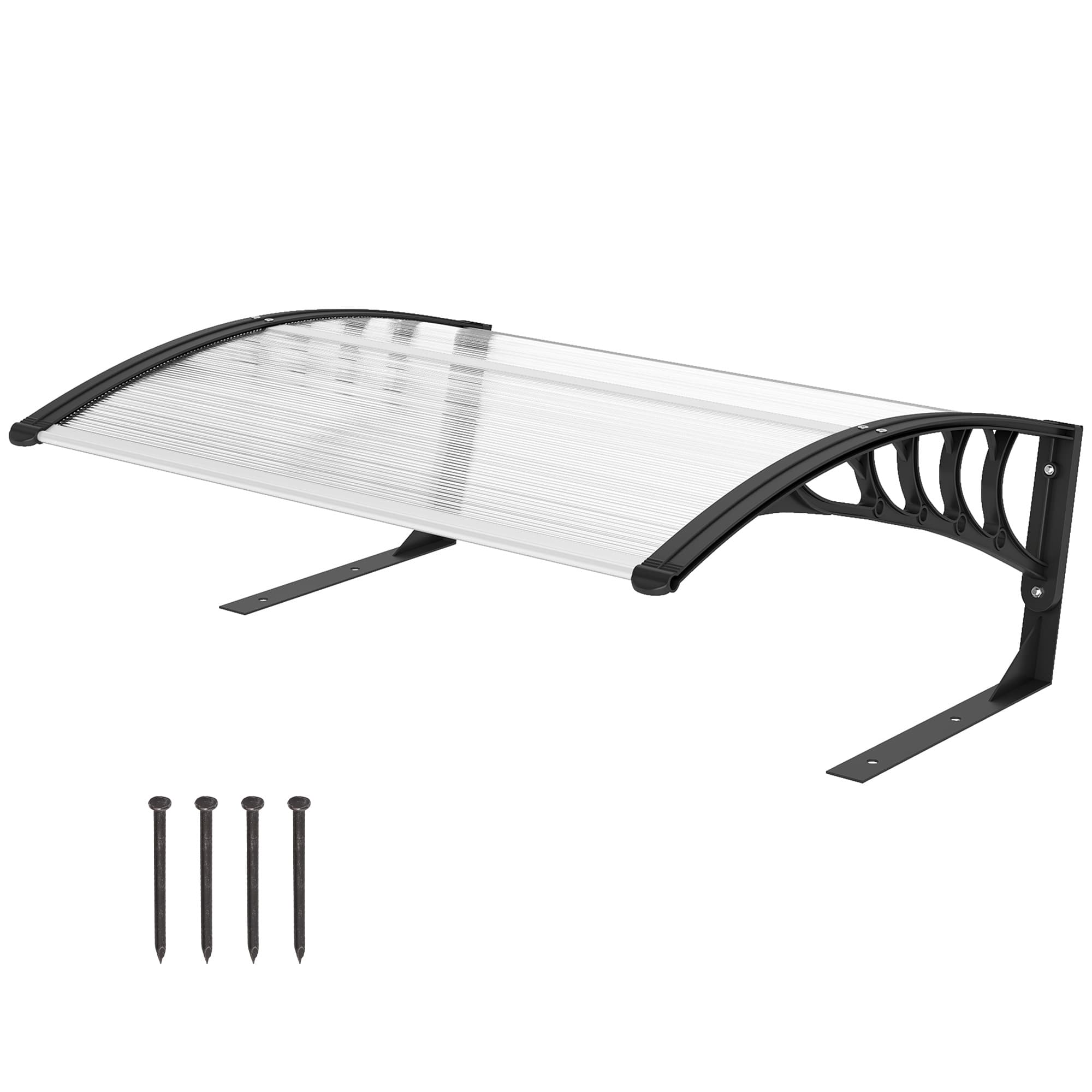 Outsunny Abri pour tondeuse robot, toit de garage pour tondeuse contre les UV, la pluie et la neige, 100 x 81 x 43 cm, blanc
