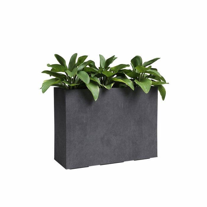 Jardiniere haute SYDNEY - Plastique - Anthracite - Rectangulaire - 79.5x295x68 cm - 50 L - ARTEVASI