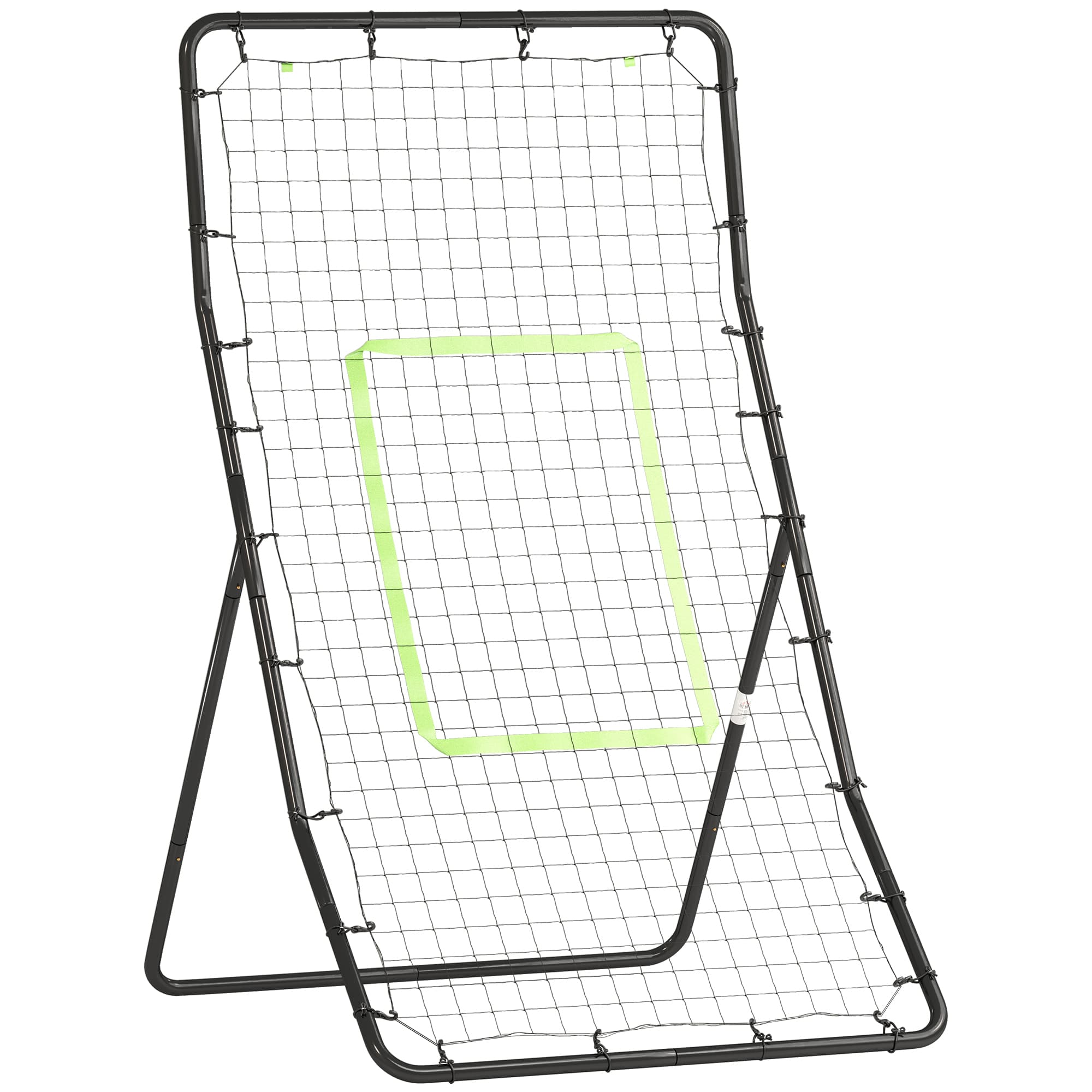 Homcom Filet de rebond de football 90L x 80l x 140H cm cible et sardines de fixation fournies noir vert aosom france