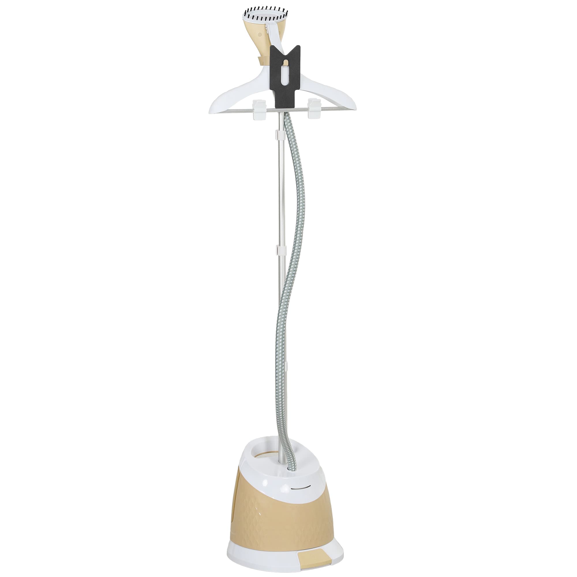 HOMCOM Défroisseur vapeur vertical 1800 W 36 g/min, steamer autonomie 50 min, réservoir d'eau de 1,8 L, 32 x 32 x 32 cm, or