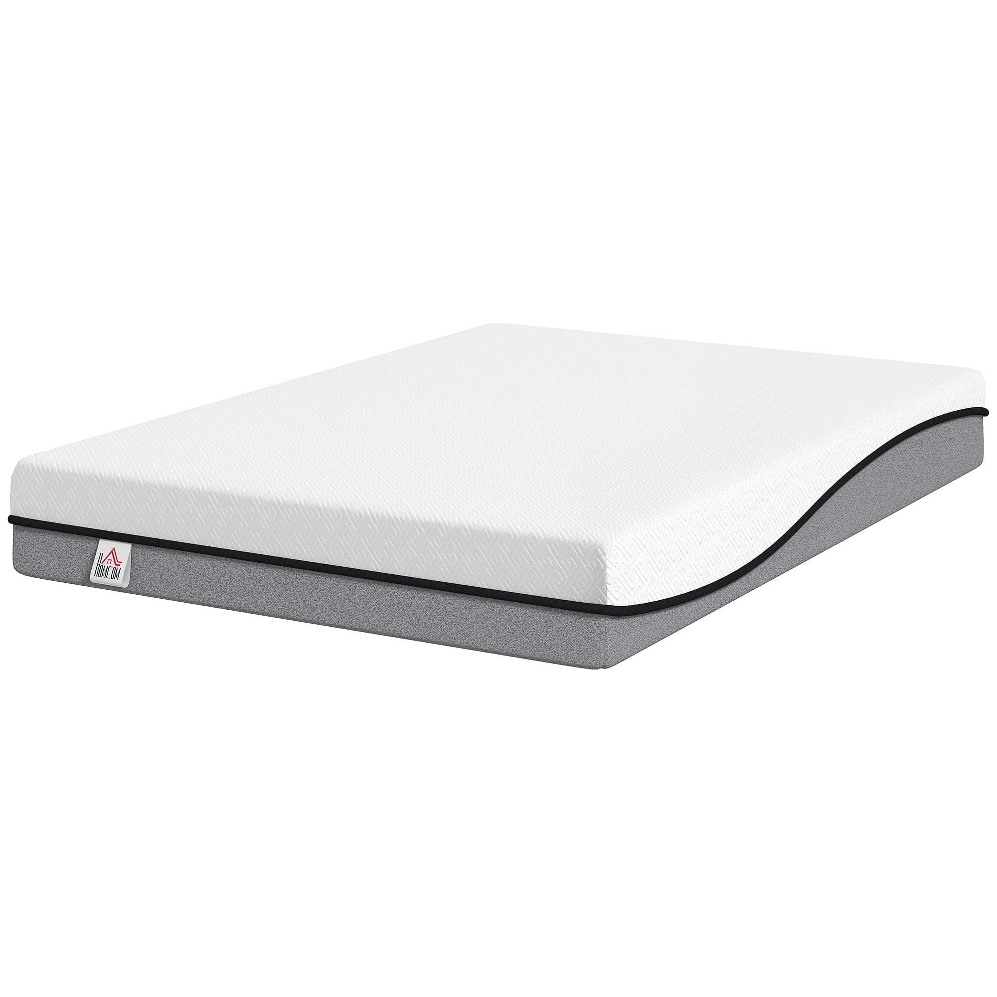 HOMCOM Matelas 140x200cm H3 mi-ferme 20 cm d'épaisseur Ergonomique, respirant en mousse à mémoire infusée de gel, Öko-Tex & CertiPUR