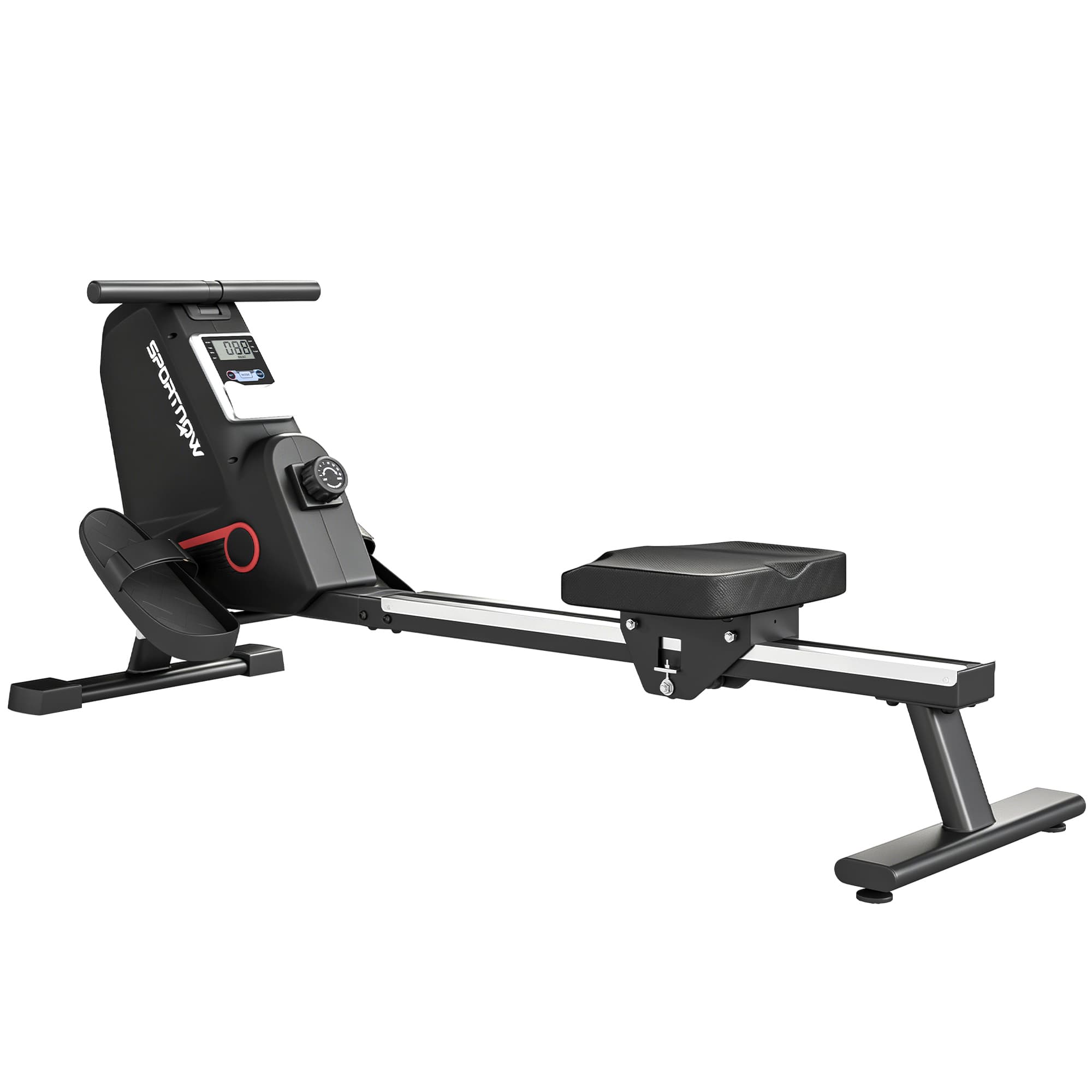 SPORTNOW Rameur pour la maison Rameur magnétique silencieux à 16 niveaux Application exclusive Écran LCD Support téléphone