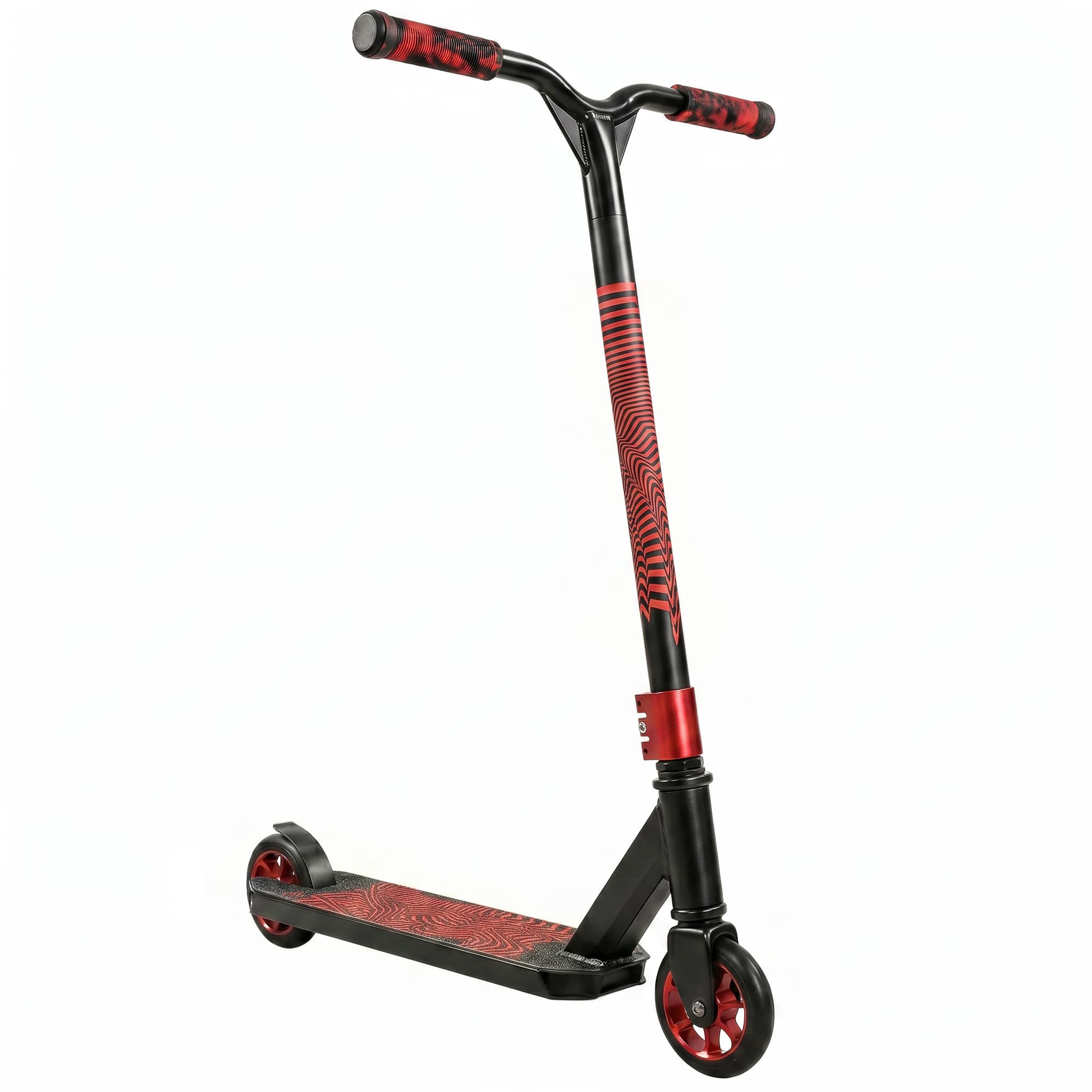 SPORTNOW Trottinette acrobatique pour figures, trottinette freestyle avec roulements ABEC-9, roues 120 mm, rotation 360° pour skatepark, rouge