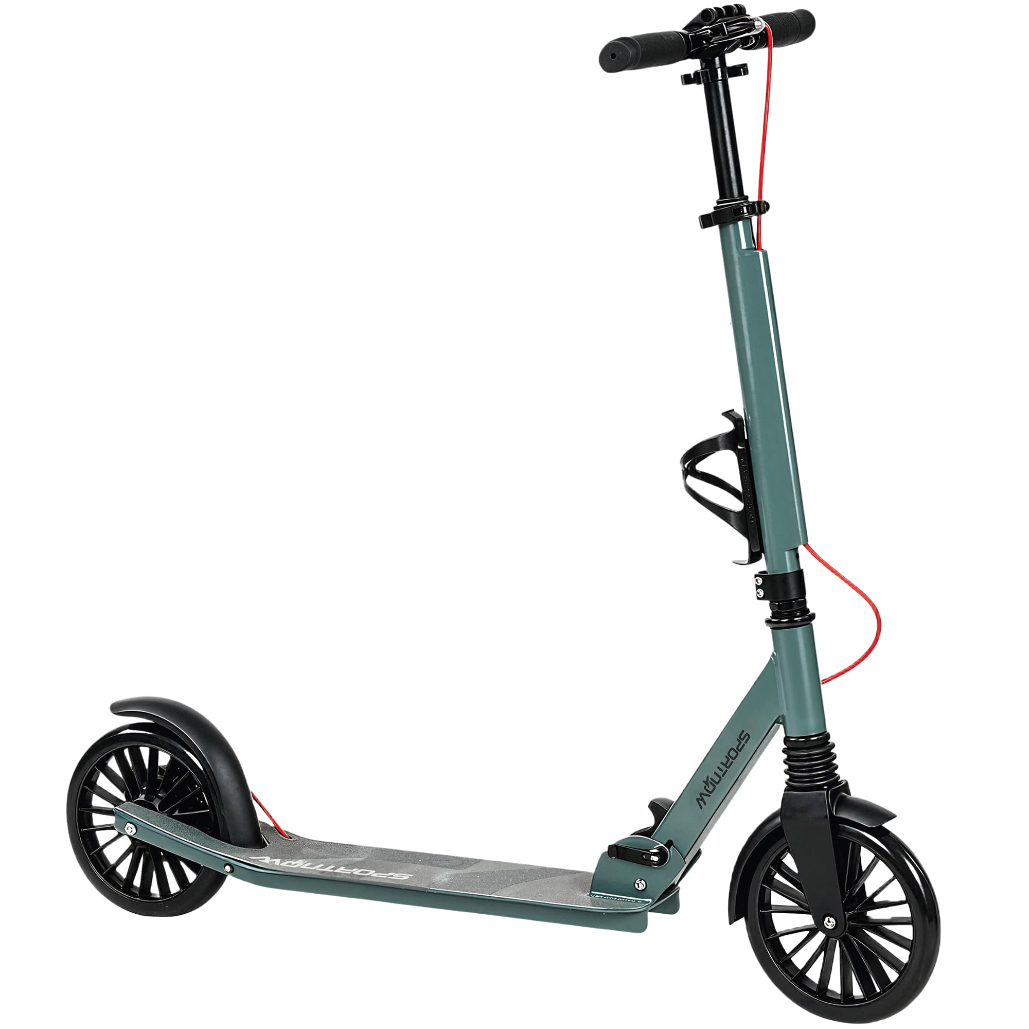 SPORTNOW Trottinette Pliable, Réglable en Hauteur, pour Adultes, Couleur Argent