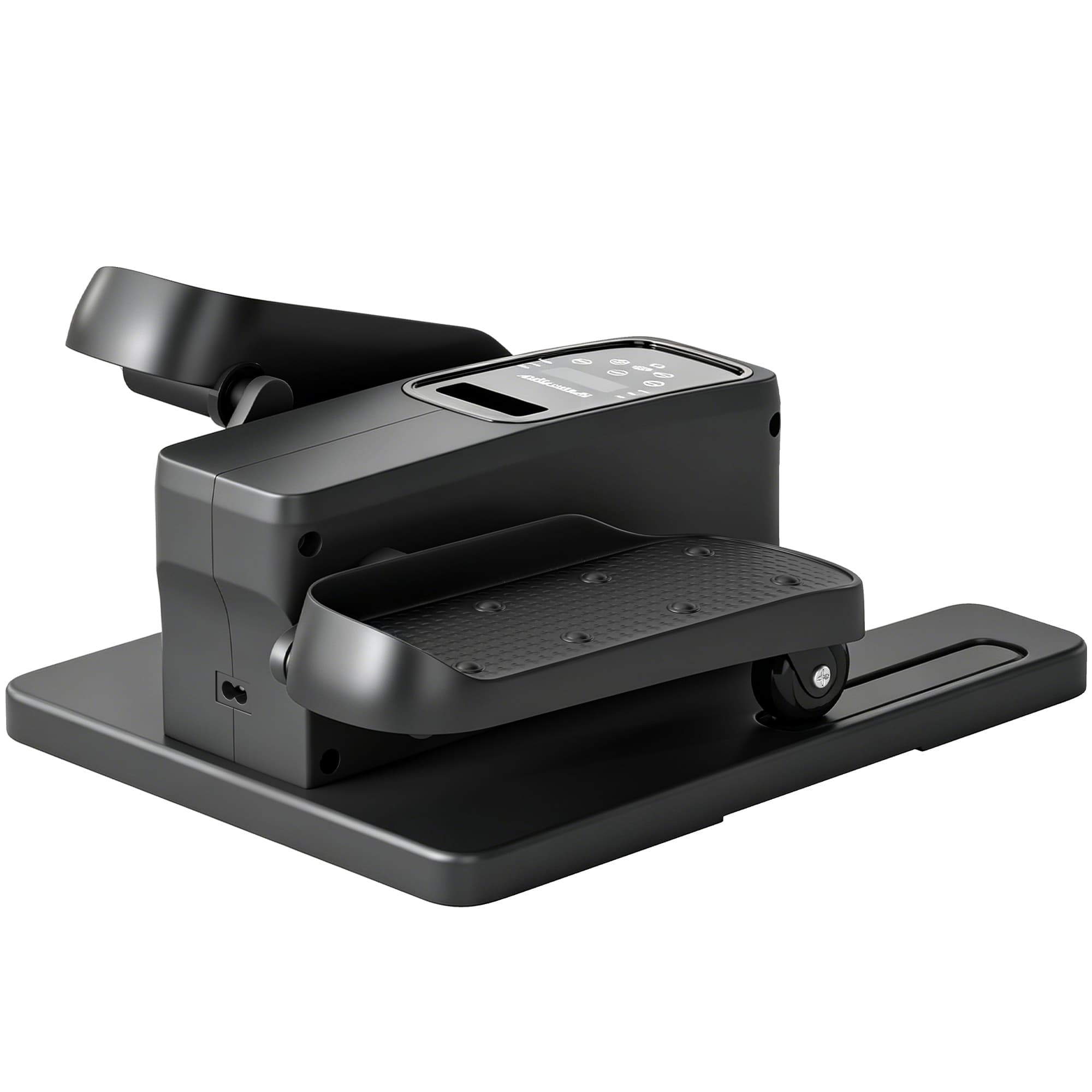 SPORTNOW Mini Elliptique pour Domicile Sous Bureau Crosstrainer Électrique avec Télécommande Écran LED 12 Vitesses