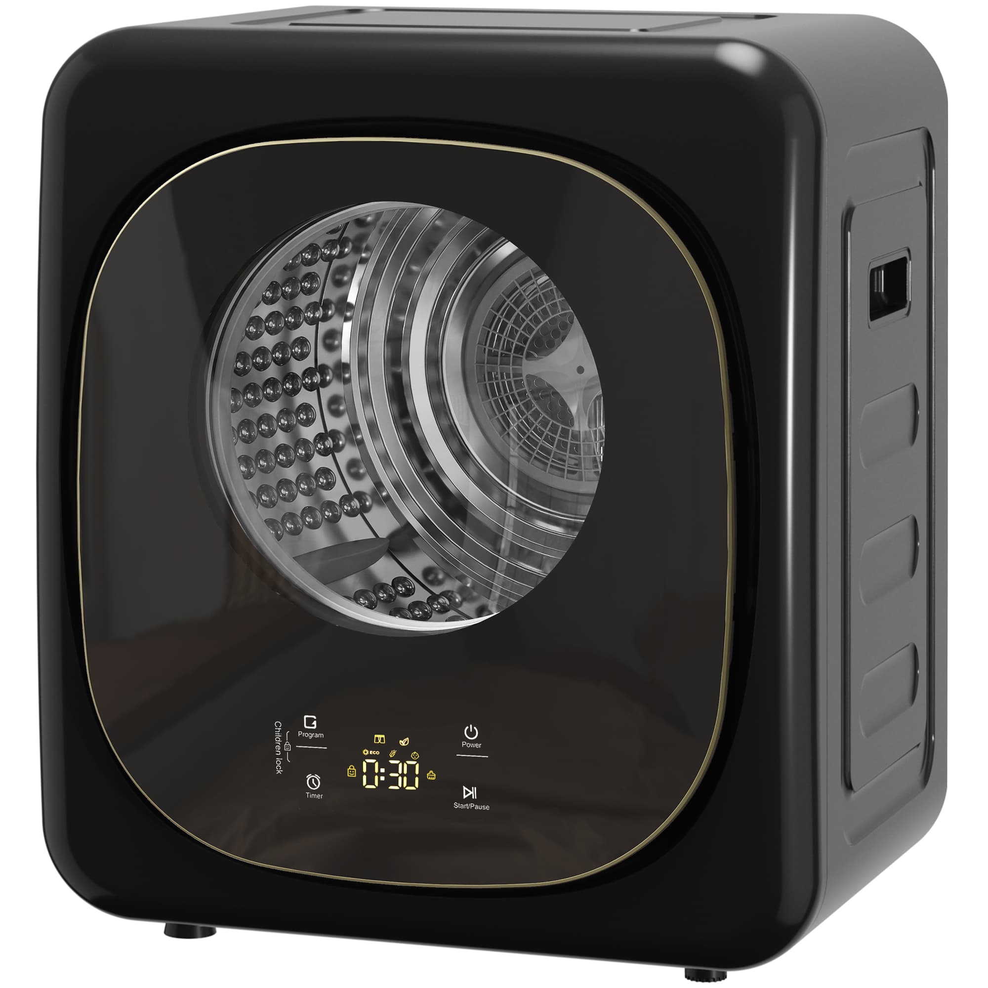 HOMCOM Sèche-linge à condensation avec technologie pompe à chaleur, appareil de table, financement mensuel