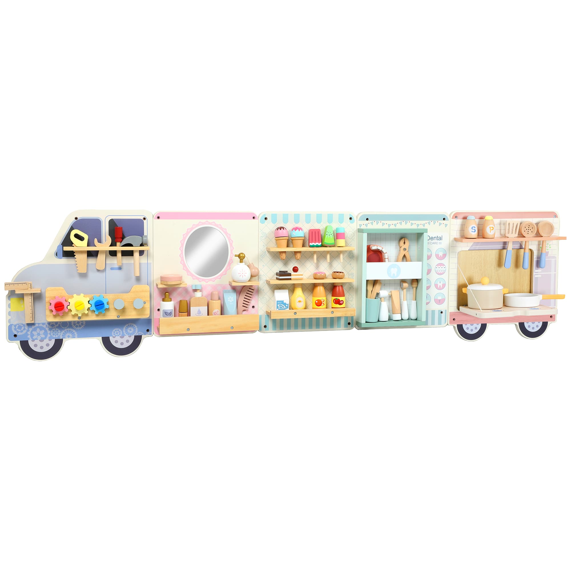 AIYAPLAY Jouet sensoriel Montessori Busy Board design camion dès 3 ans