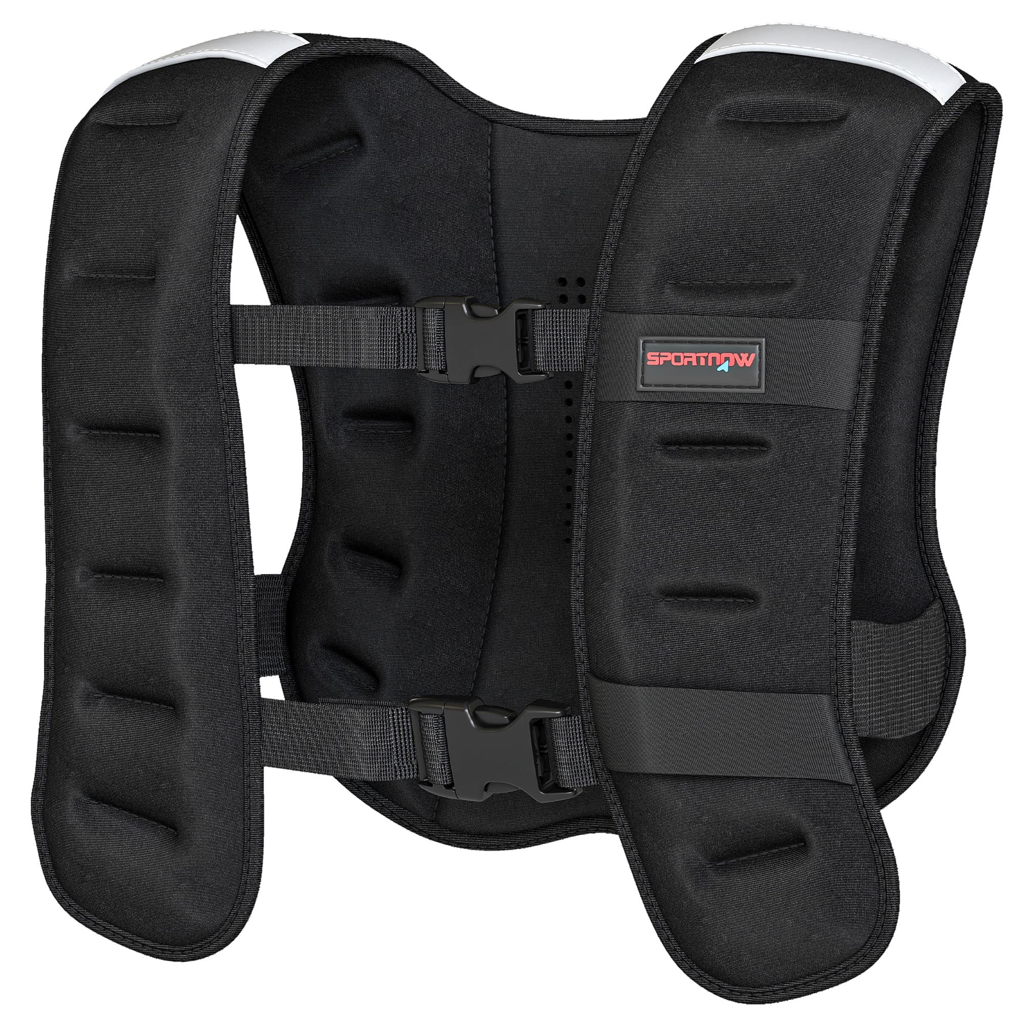 SPORTNOW Gilet lesté 10 kg gilet d'entraînement avec bandes réfléchissantes sangles réglables gilet de course femmes hommes