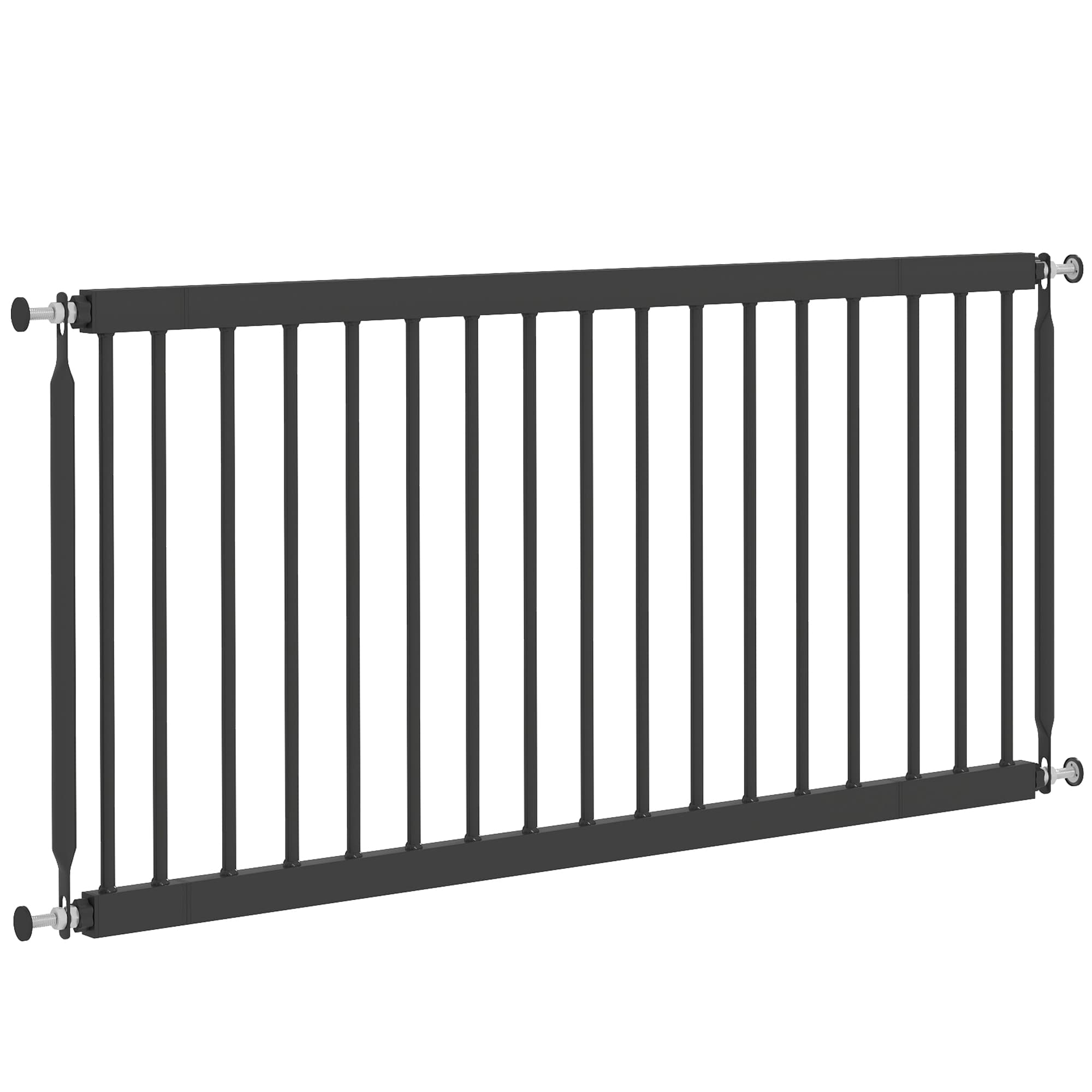 PawHut Barrière de sécurité pour petits chiens extensible 67-93,5 cm Hauteur 45 cm pour portes et escaliers Noir