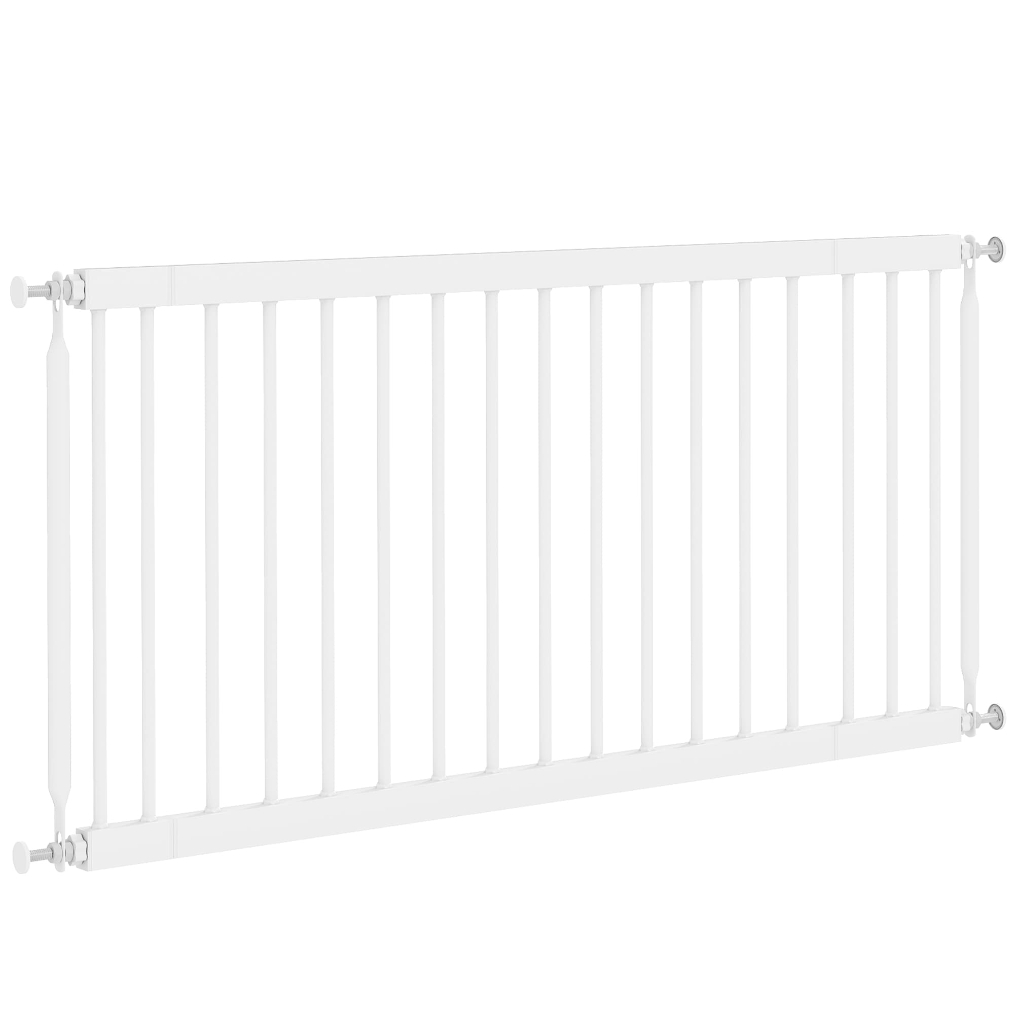 PawHut Barrière de Sécurité pour Petits Chiens Extensible 67-93,5 cm Hauteur 45 cm pour Portes et Escaliers Blanc