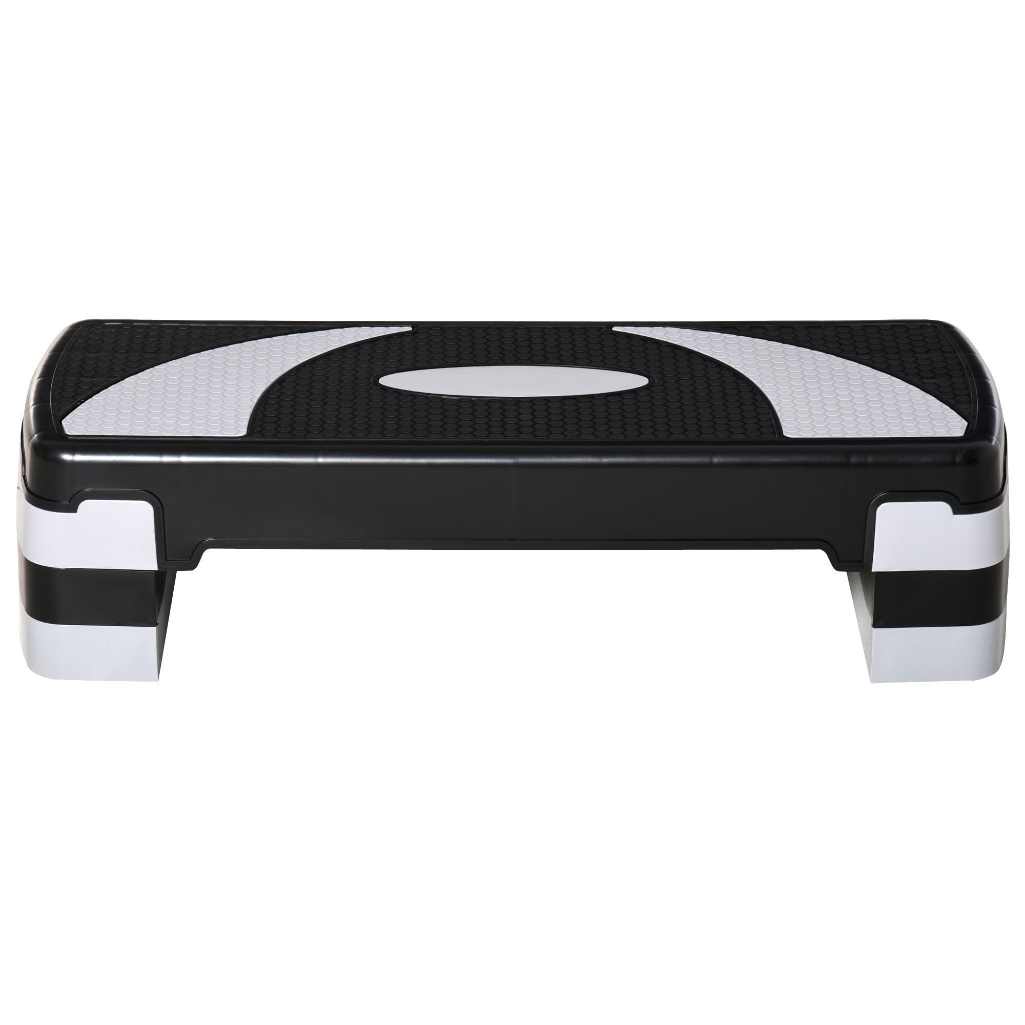 HOMCOM Stepper Fitness Aerobic hauteur reglable surface antiderapante 80 x 31 x 20 cm noir gris clair