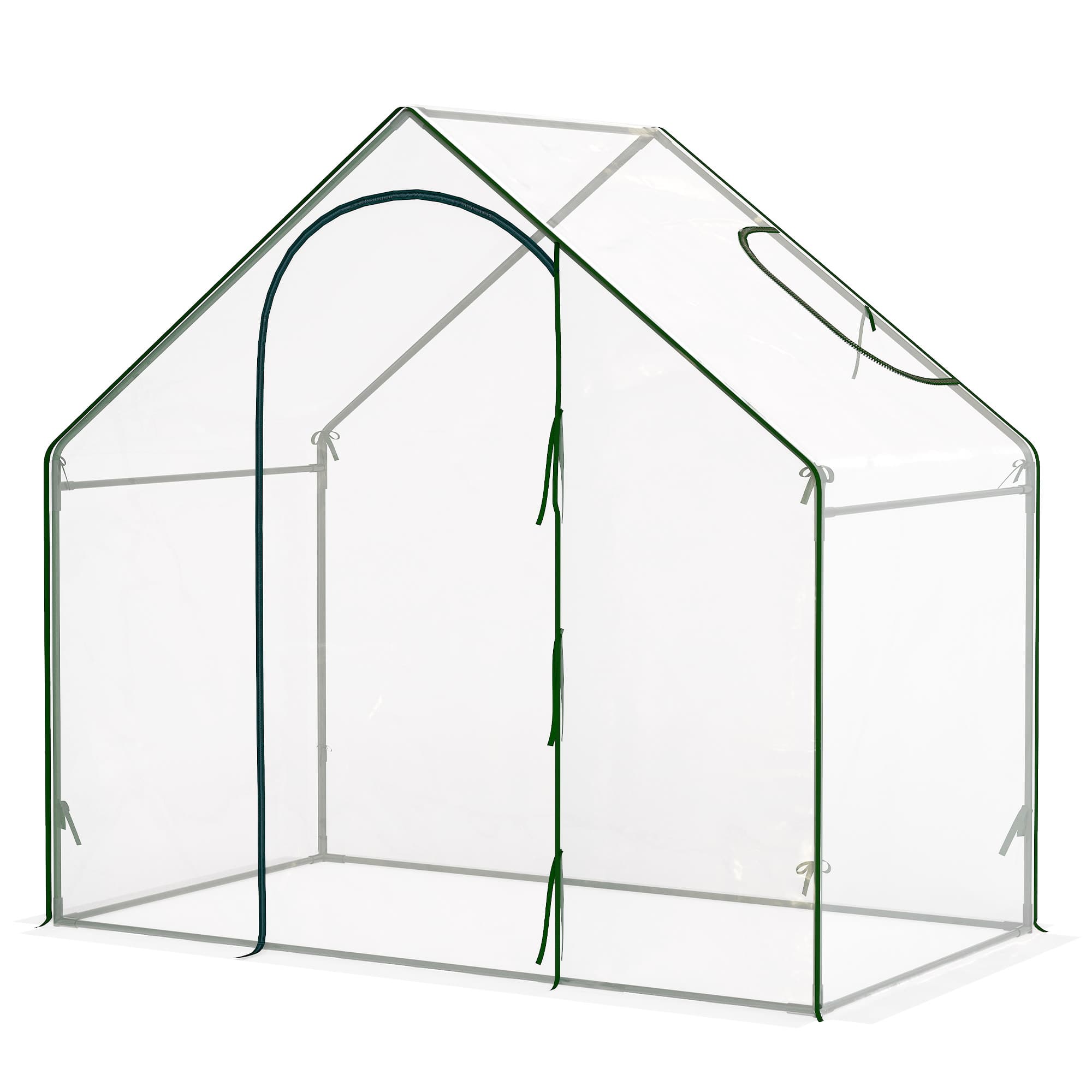 Outsunny Serre de Jardin Serre pour tomates 1,8L x 1l x 1,68H m Acier plastique imperméable Transparent Vert