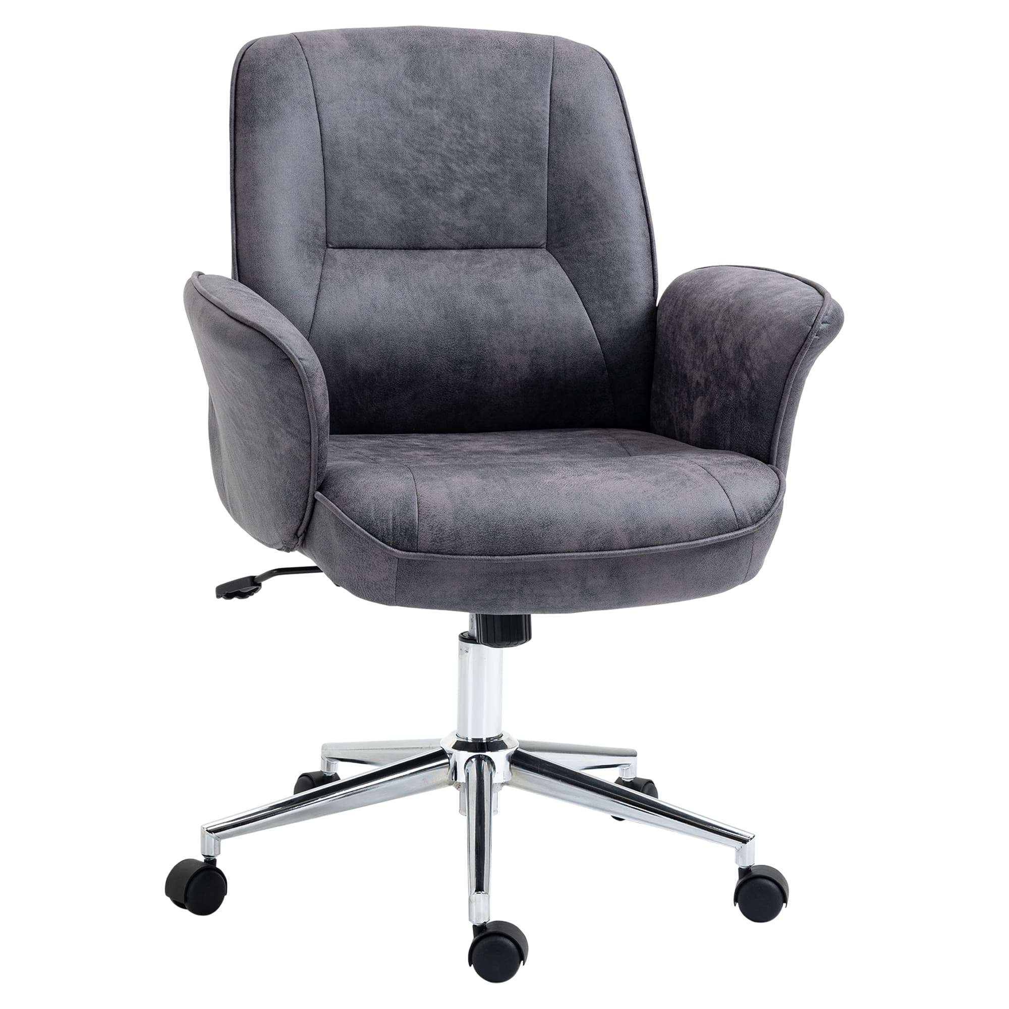 Vinsetto Fauteuil chaise de bureau fauteuil manager ergonomique hauteur réglable pivotant à 360° 67 x 69 x 92-102 cm gris foncé Aosom France