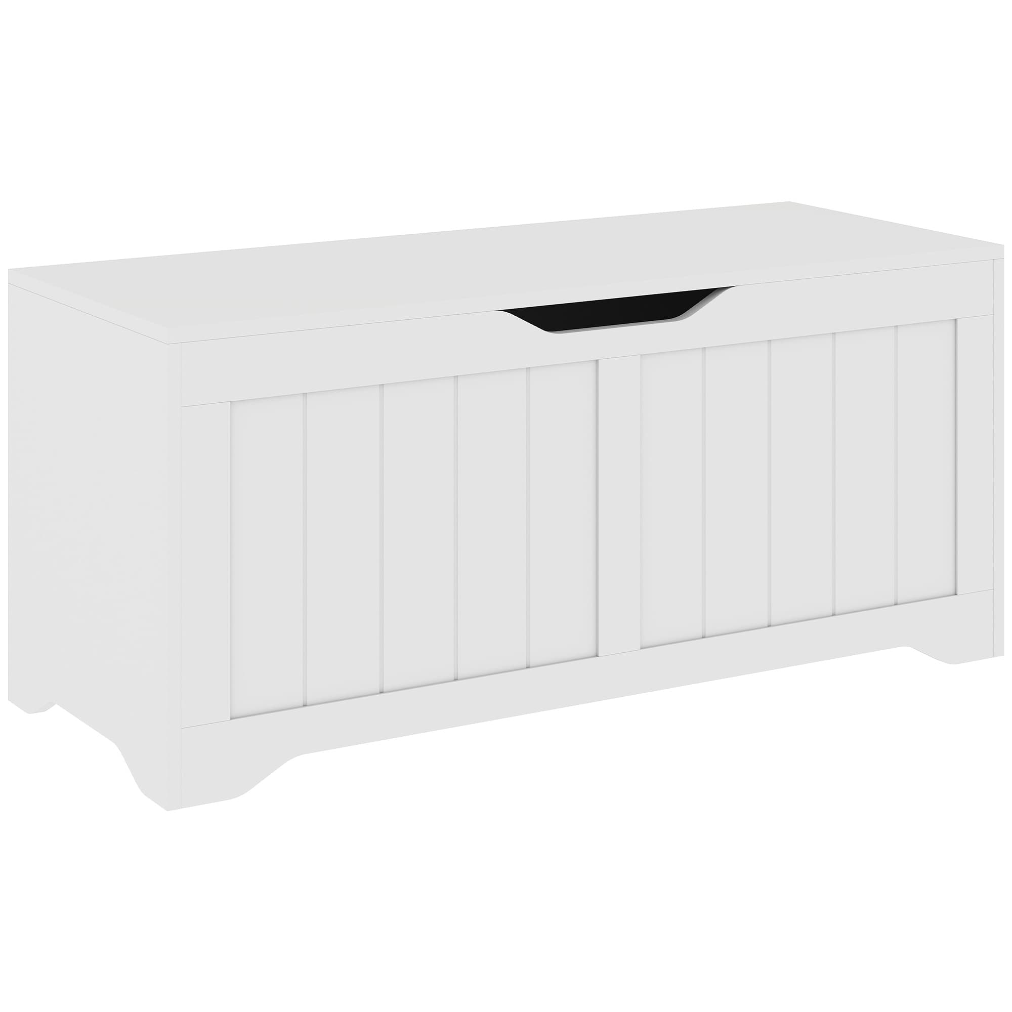 HOMCOM Banquette-coffre avec ouverture basculante, 80 cm, Blanc