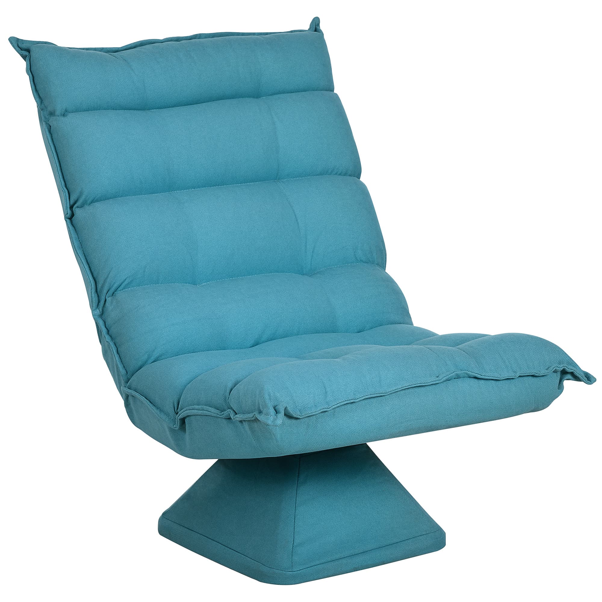 HOMCOM Fauteuil de sol paresseux fauteuil relax fauteuil salon design capitonné inclinaison dossier réglable pivotant 360°