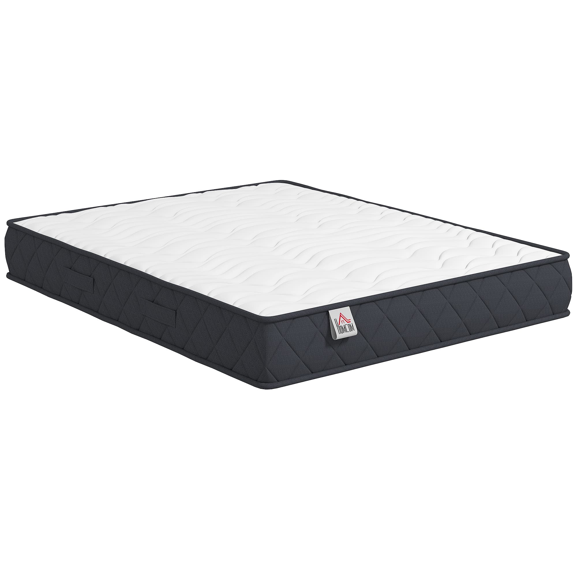 HOMCOM Matelas 160x200cm, matelas 2 personnes, mousse à mémoire de forme, 20cm d'épaisseur, certifié Oeko-Tex, fermeté moyenne