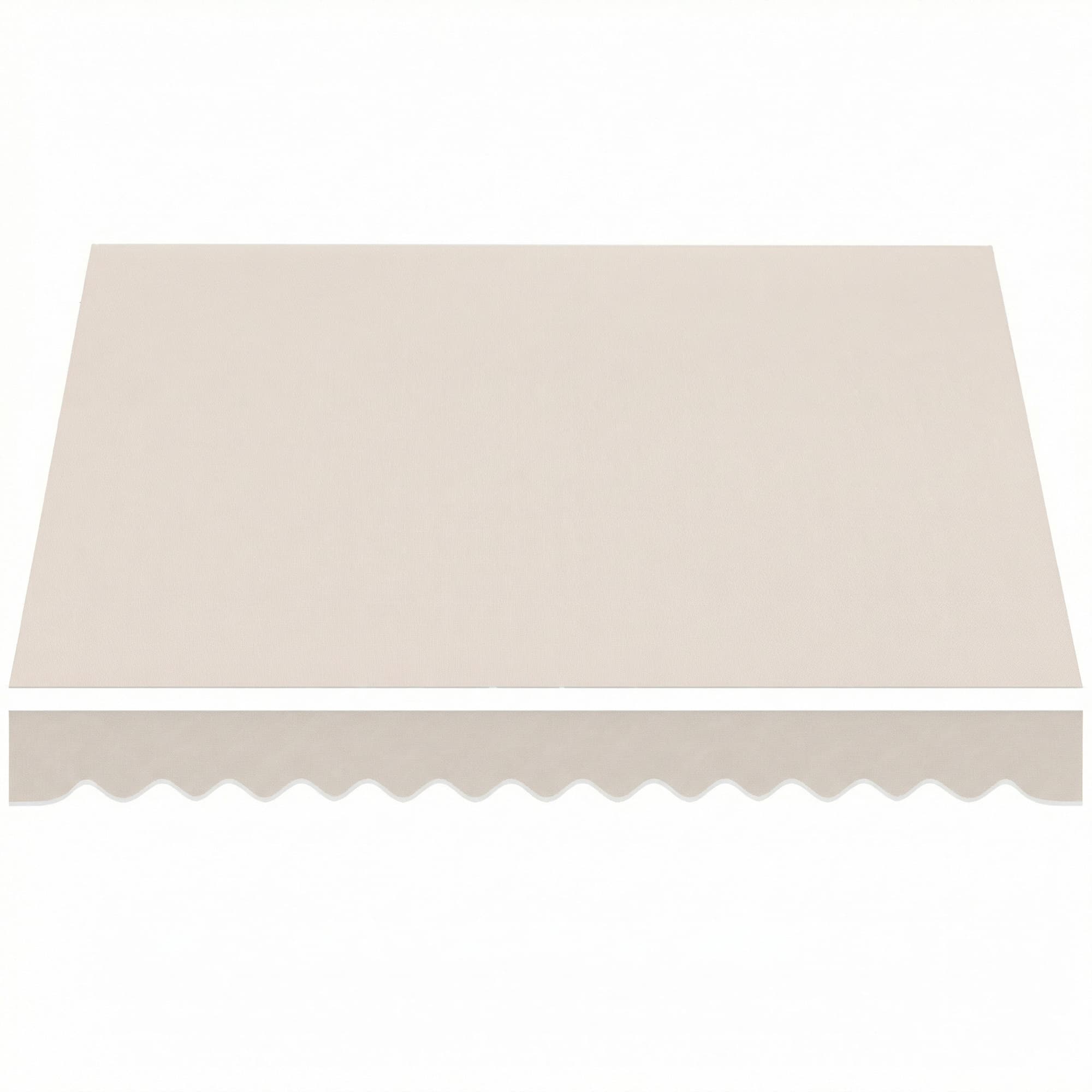 Outsunny Toile de Rechange Store Banne avec Lambrequin, Déperlante, Toile de Remplacement pour Store, Compatible 3,5 x 2,5 m crème