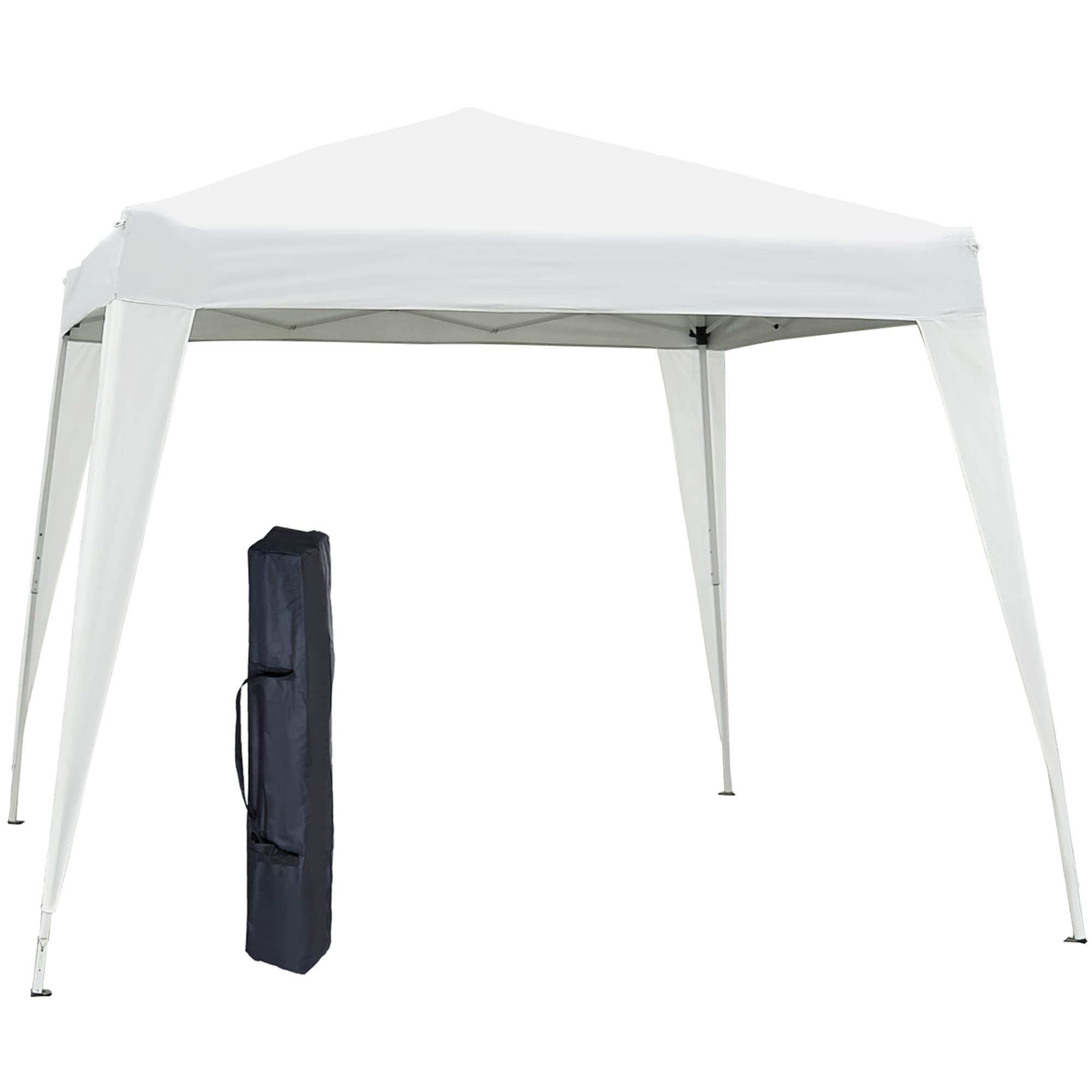 Outsunny Tonnelle Barnum de Jardin Pop-up Pliant 3L x 3l x 2,4H m Acier Polyester imperméabilisé Anti UV avec Sac de Transport Blanc
