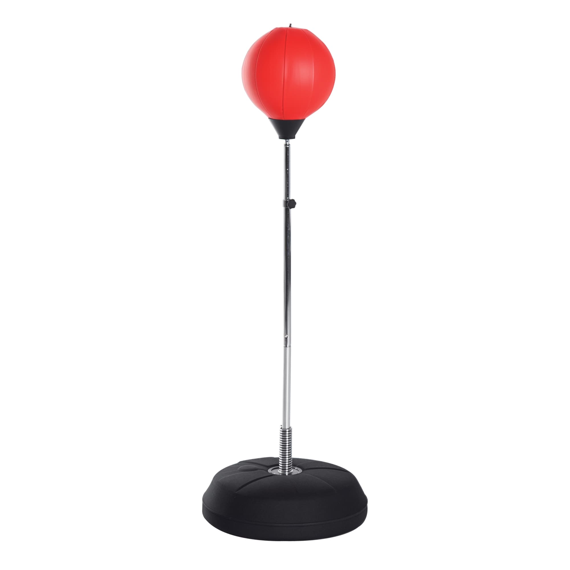 HOMCOM punching ball sur pied, hauteur réglable, avec gants de boxe, inclus pompe, pour entraînement boxe fitness, Rouge Aosom France