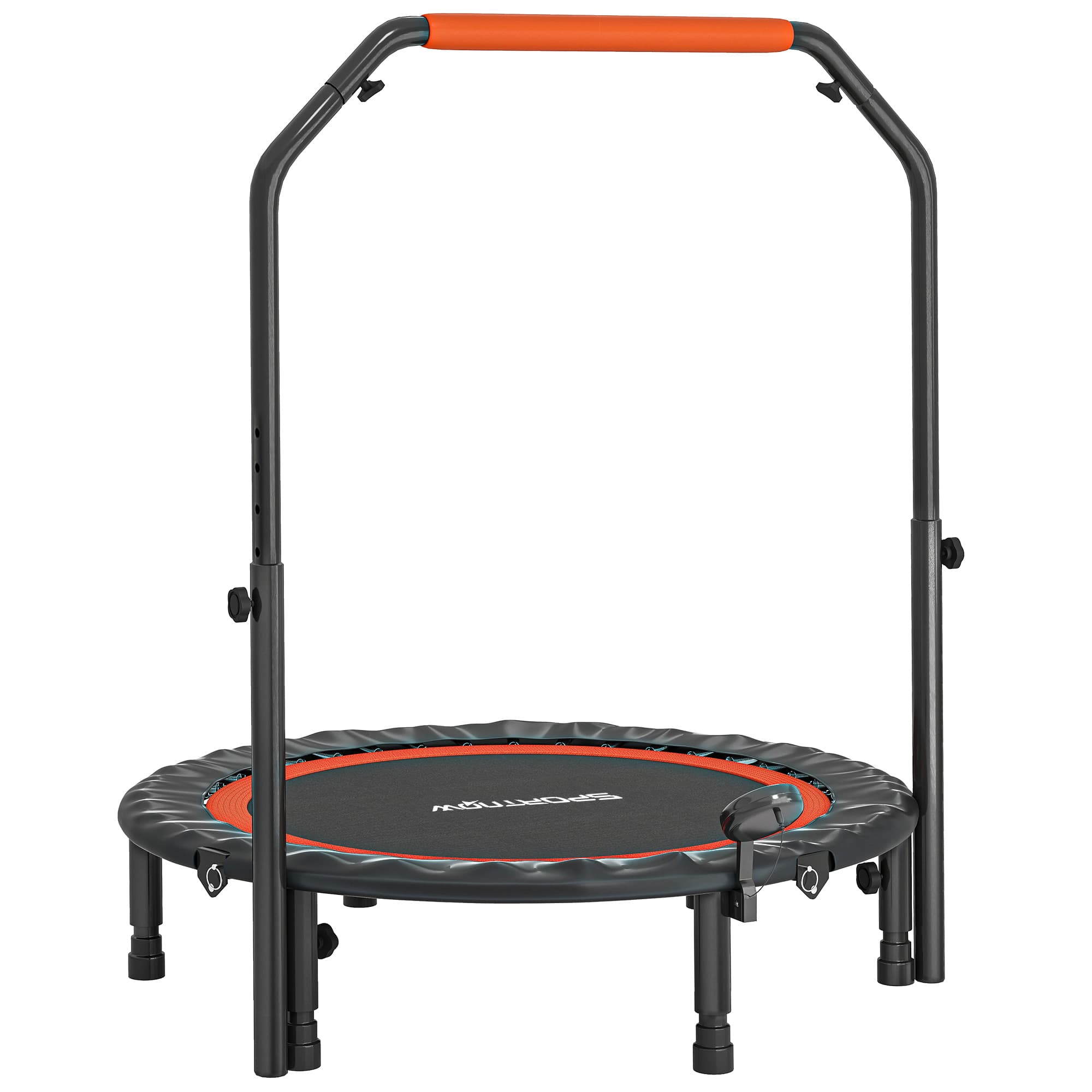 HOMCOM trampoline de yoga fitness, 123 cm de diamètre, pour exercices cardio, Ø 102x123cm noir rouge Aosom France