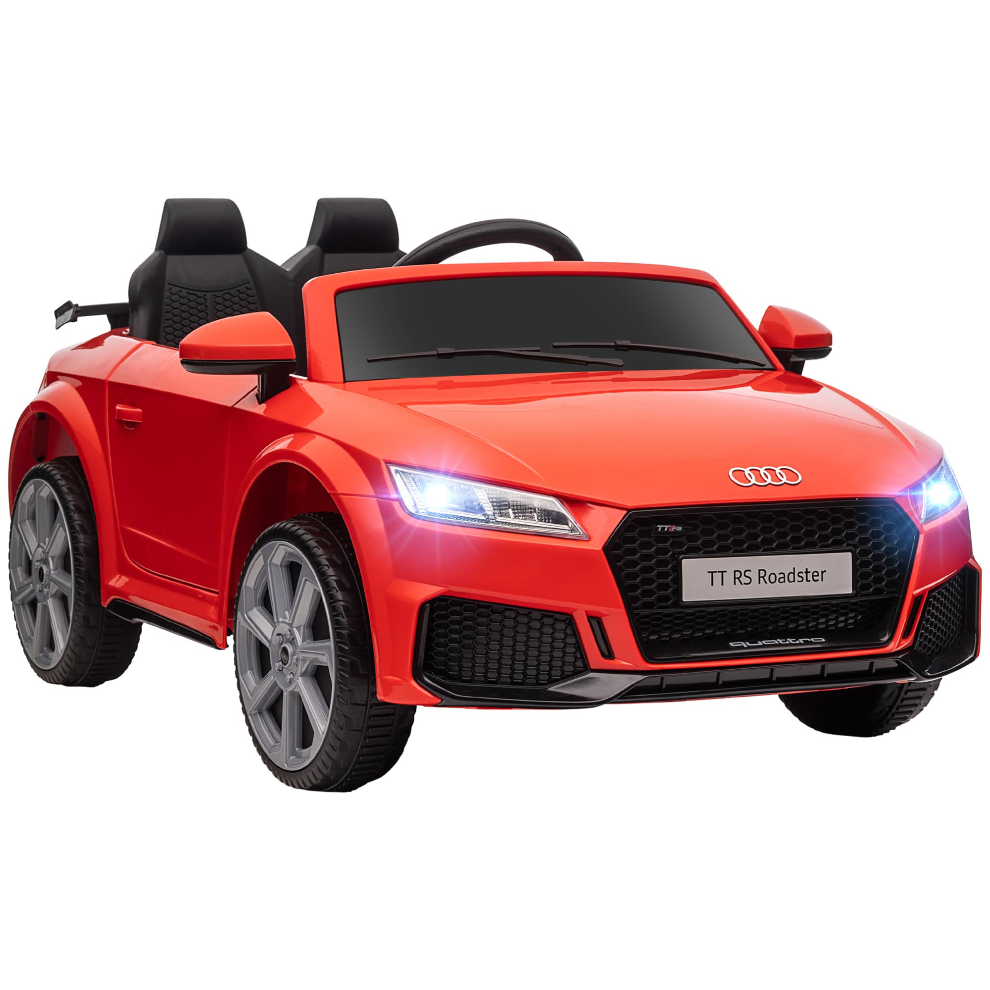 HOMCOM Véhicule électrique Enfant TT RS 12 V 30 W V. Max. 3 Km/h télécommande Effets sonores + Lumineux Rouge