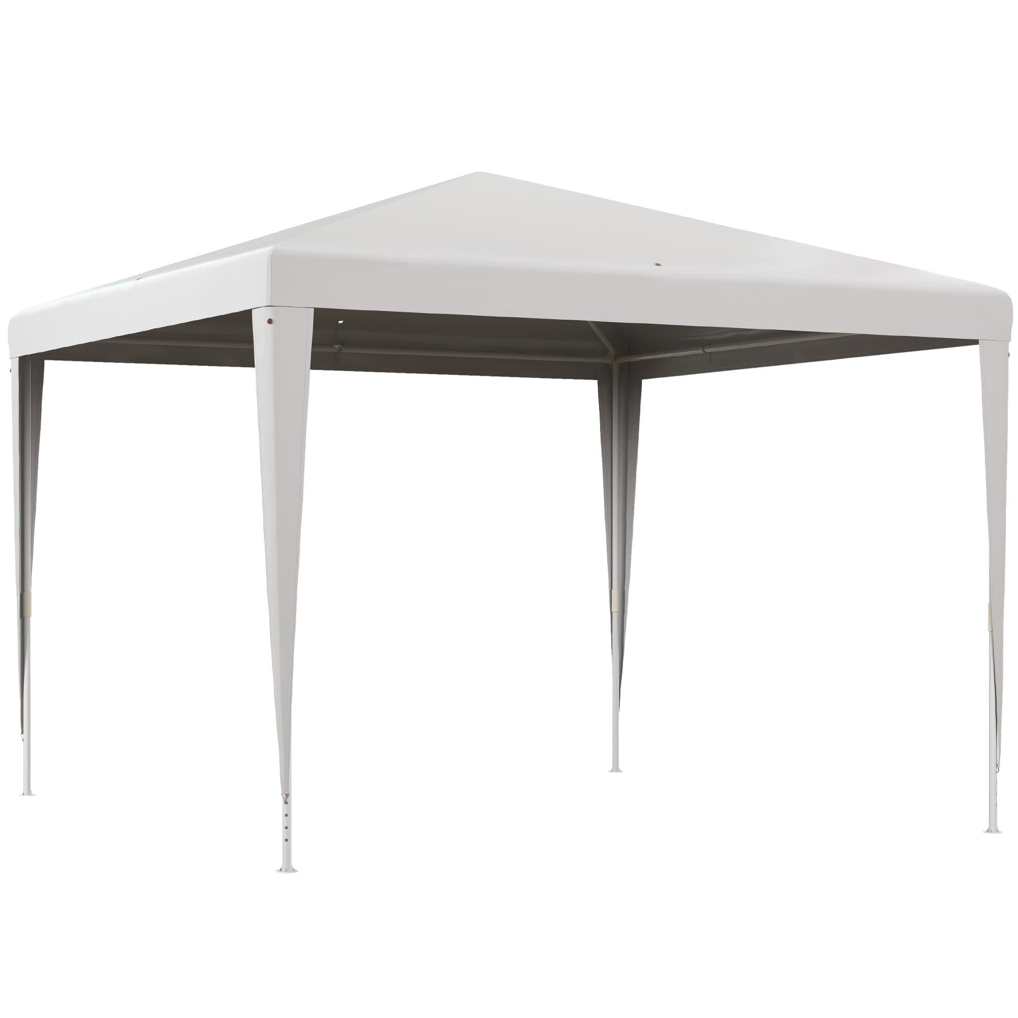 Outsunny Tonnelle de jardin 3 x 3 m, barnum tente de réception Structure en acier, tissu PE pour fêtes et mariages, blanc