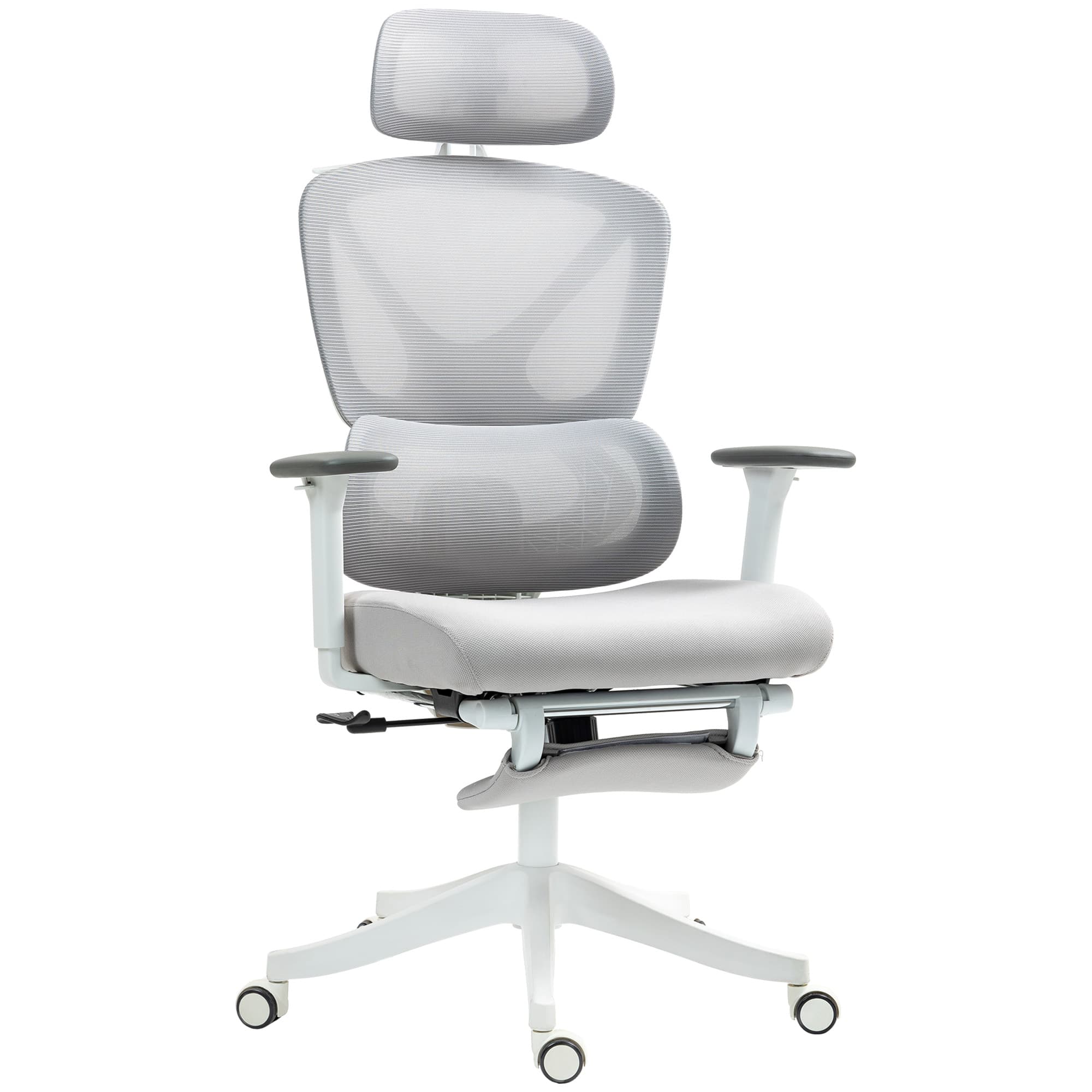 HOMCOM Fauteuil de bureau fauteuil de bureau, hauteur réglable, dossier inclinable, appui-tête rotatif, 71x70x119cm, noir