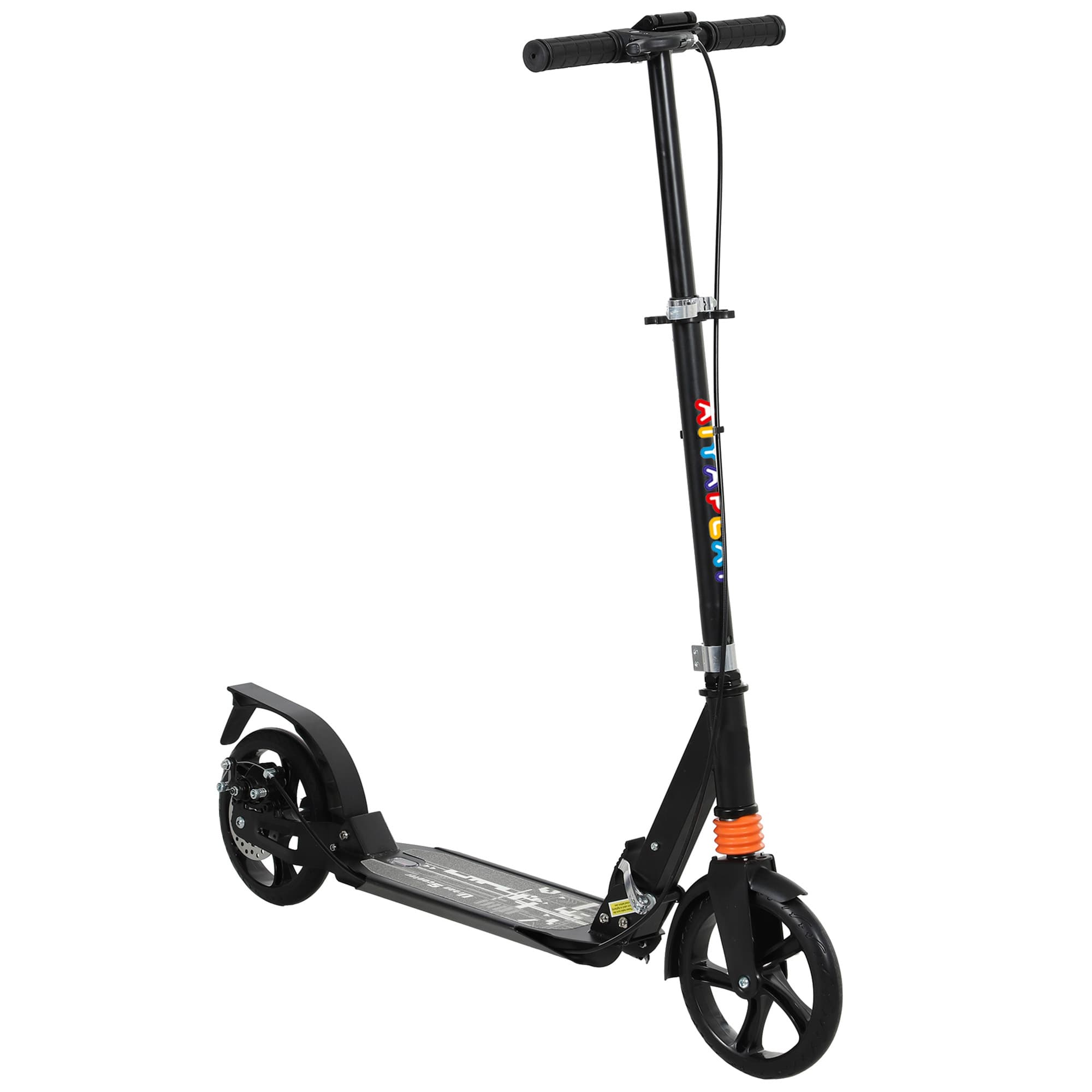 AIYAPLAY Trottinette enfants, trottinette pliable à 2 roues, guidon à 4 réglages en hauteur, 94 x 36 x 88-103 cm, noir