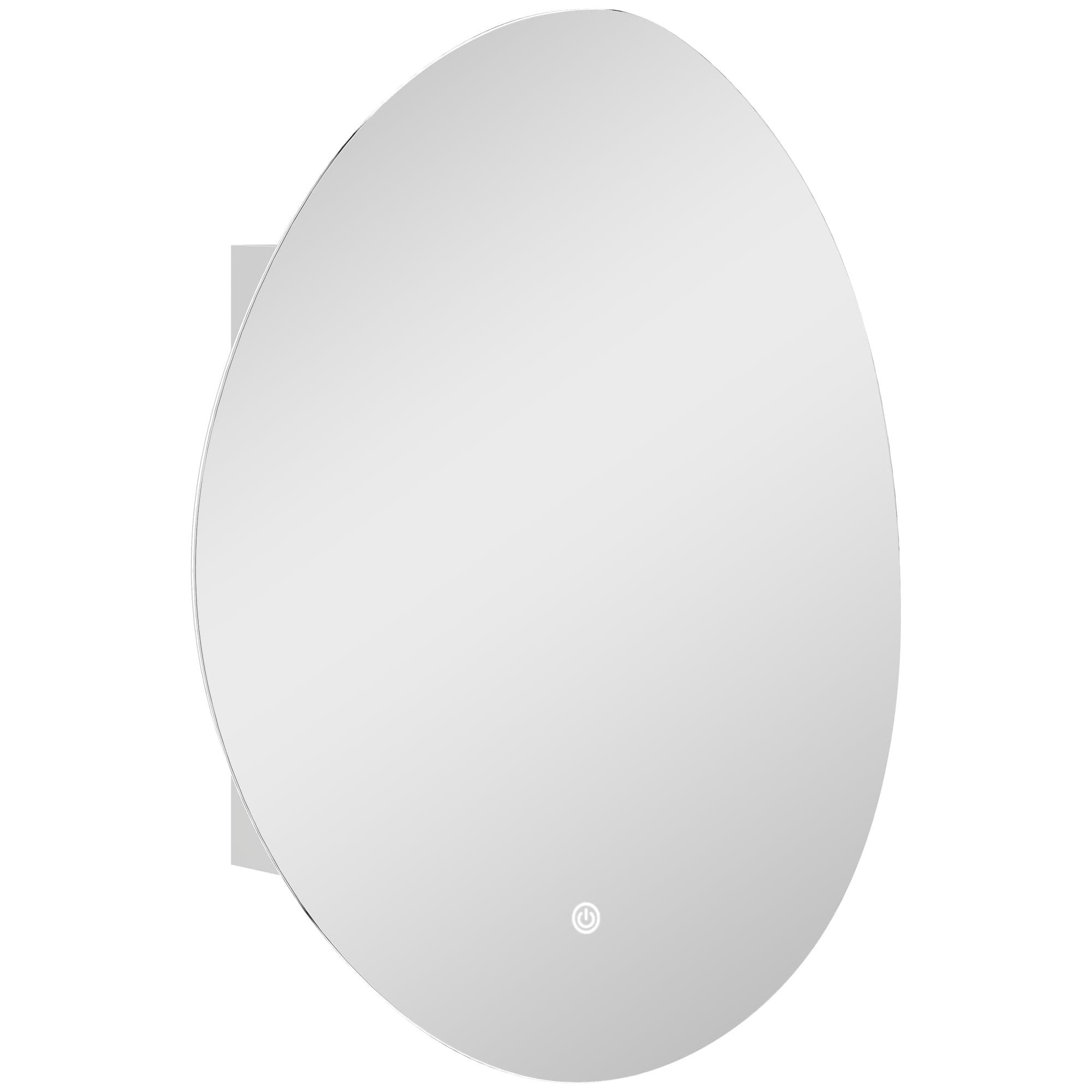 HOMCOM Armoire murale salle de bain avec miroir et éclairage LED, anti-buée, 3 températures de lumière, 50x14x70cm, blanc