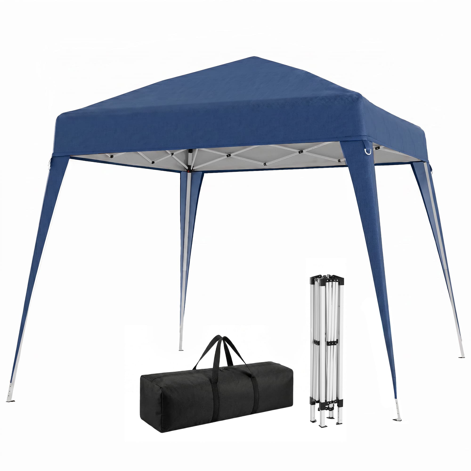Outsunny Tonnelle Barnum de Jardin Pliant Anti UV avec Sac de Transport Acier Oxford Imperméabilisé 3 x 3 x 2,4 m Bleu