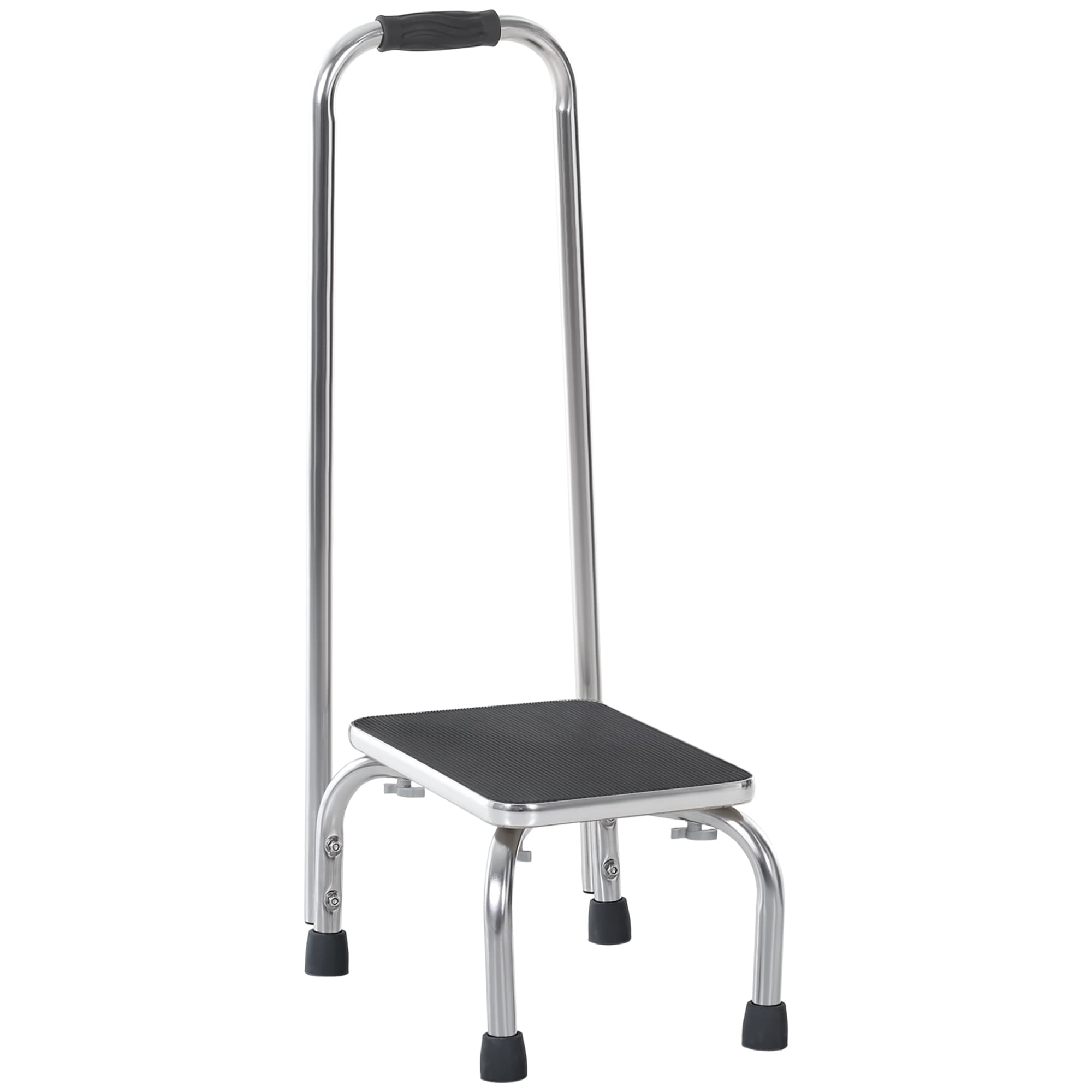 HOMCOM Marchepied de Sécurité pour La Baignoire en Acier Inox avec Poignée Surface Antidérapante pour Personne Agées ou Handicapées aosom france