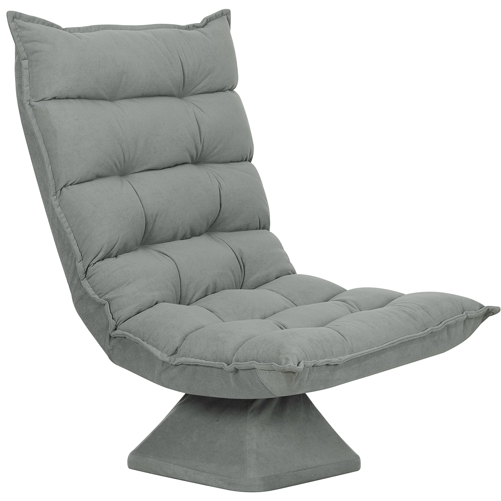 HOMCOM Fauteuil de sol paresseux fauteuil relax fauteuil salon design capitonné inclinaison dossier réglable pivotant 360°