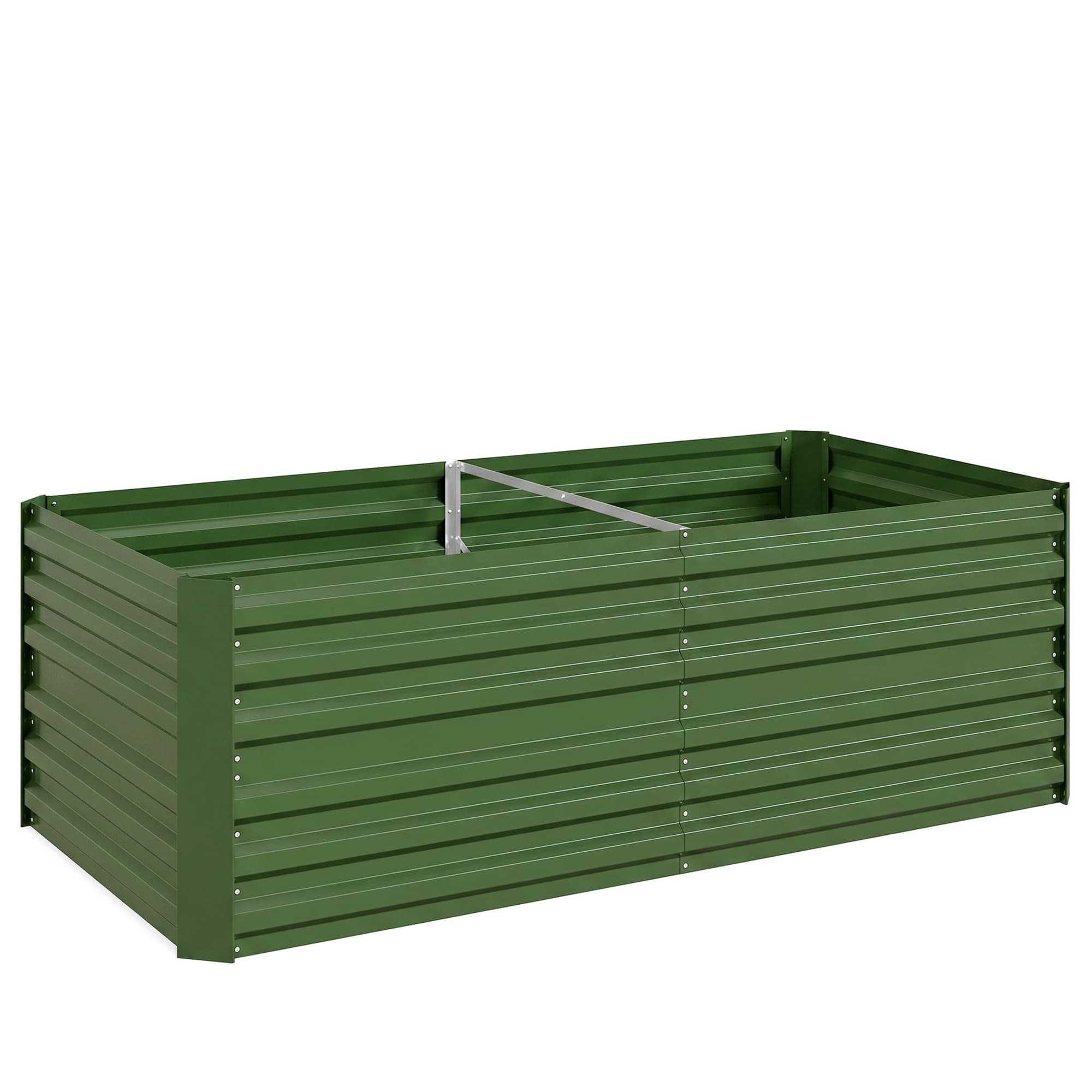 Outsunny Carré potager de jardin rectangulaire tubes de renforcement acier galvanisé 180 x 90 x 59 cm