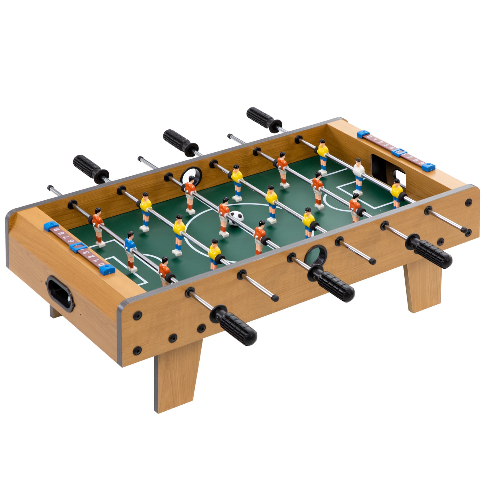 HOMCOM Table baby-foot pour enfants à partir de 6 ans 2 ballons 18 joueurs 69 x 37 x 24 cm