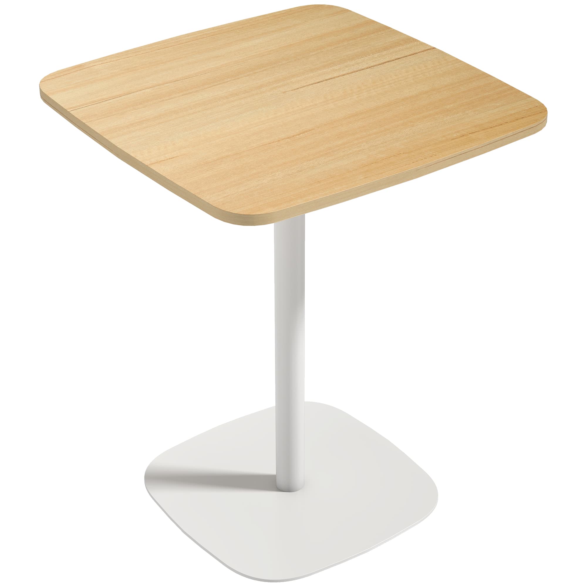 HOMCOM Table à manger carrée pour 2 personnes table de cuisine plateau en effet bois base carrée 60x60x75cm effet bois naturel