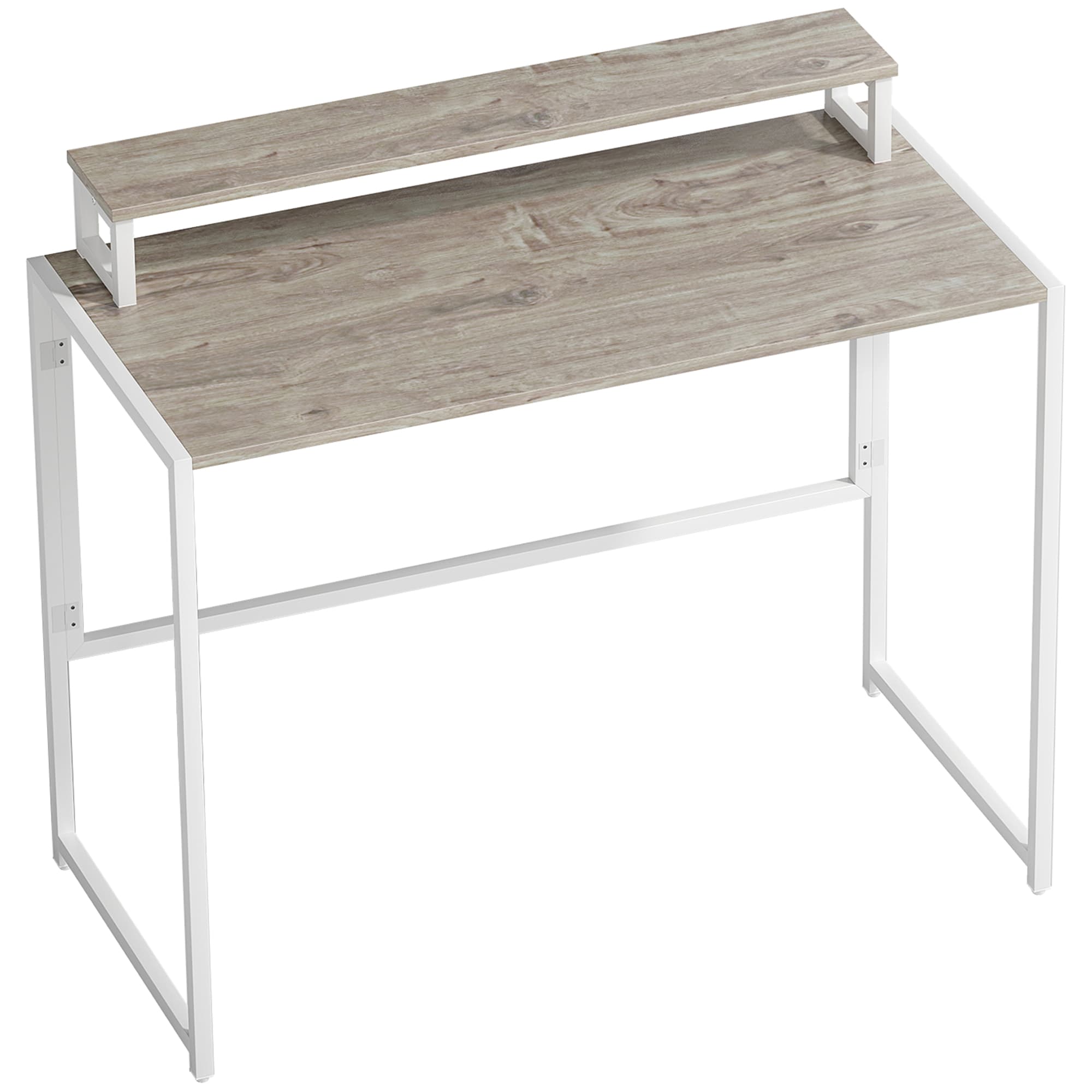 HOMCOM Bureau d'ordinateur pliable avec support d'écran, pour chambre, petits espaces, 100 x 48 x 87,5 cm, bois naturel