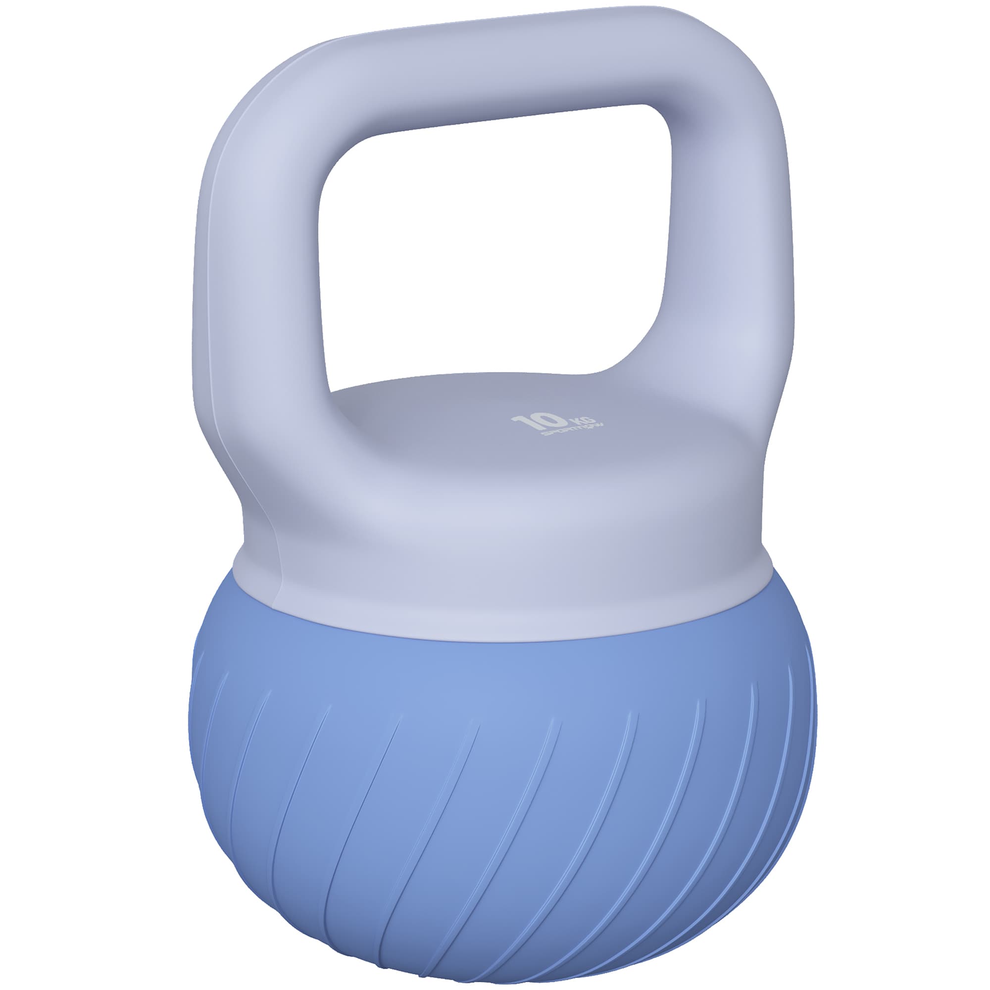 SPORTNOW Kettlebell 10 kg, haltère avec poignée Antidérapante ergonomique, haltère à boule, musculation, entraînement, Bleu