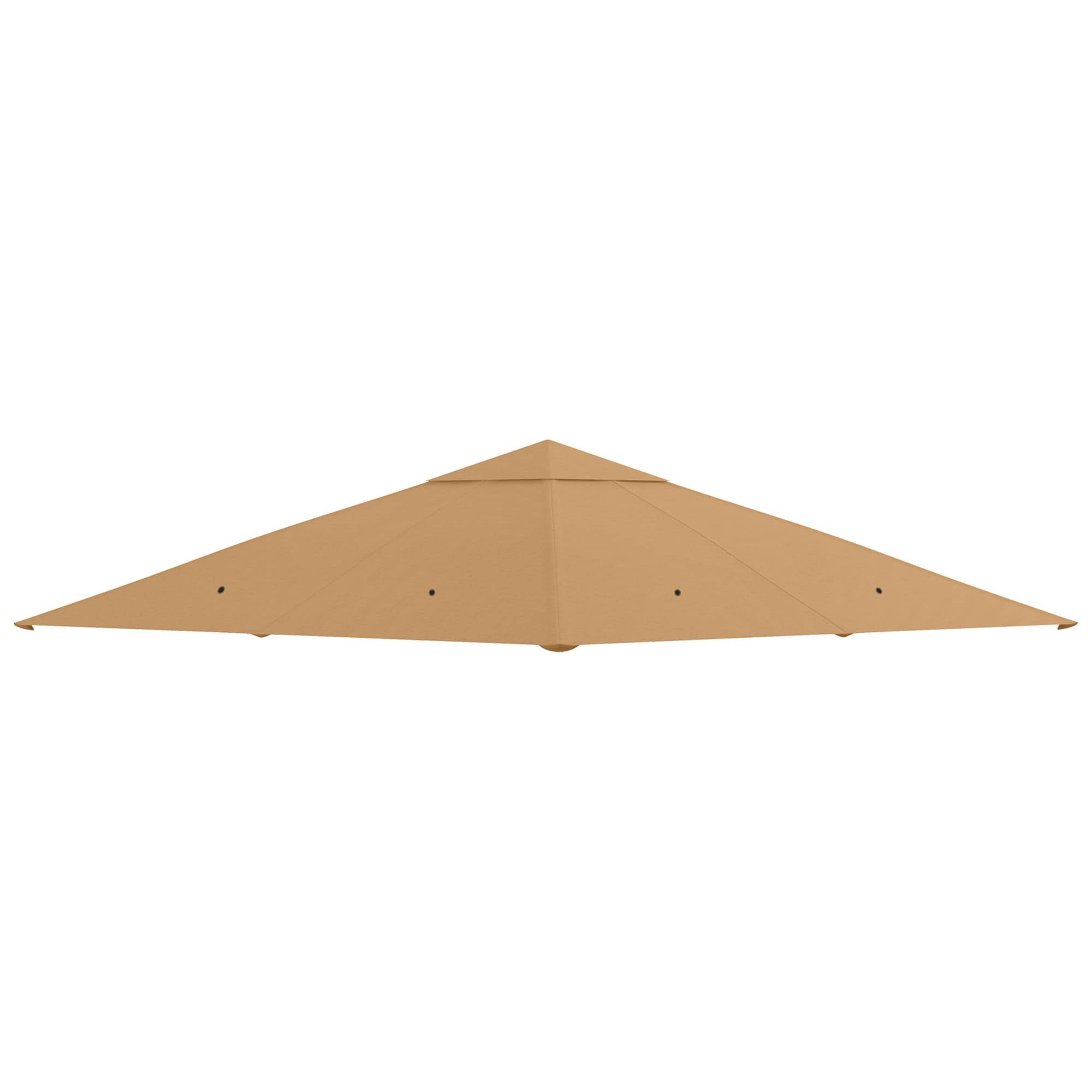 Outsunny Toile de rechange pour pavillon toit de remplacement gazebo tissu polyester haute densité 180 g/m2 anti-UV 3 x 3 m beige