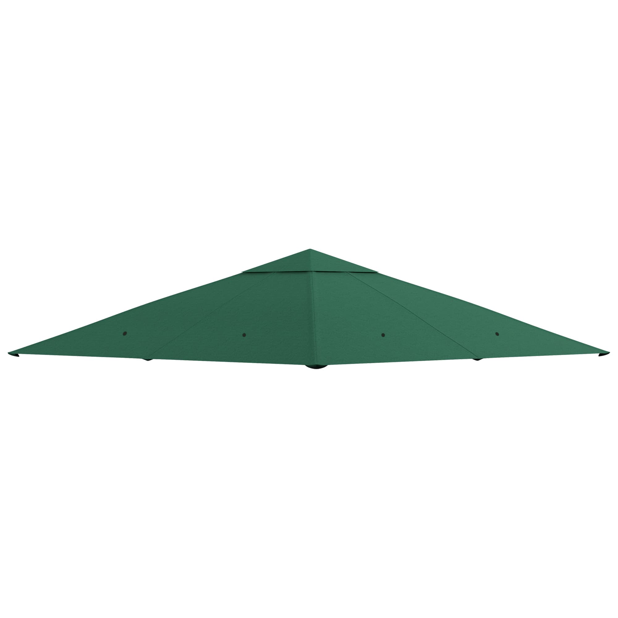 Outsunny Toile de rechange pour pavillon toit de remplacement gazebo tissu polyester haute densité 180 g/m2 anti-UV 3 x 3 m vert